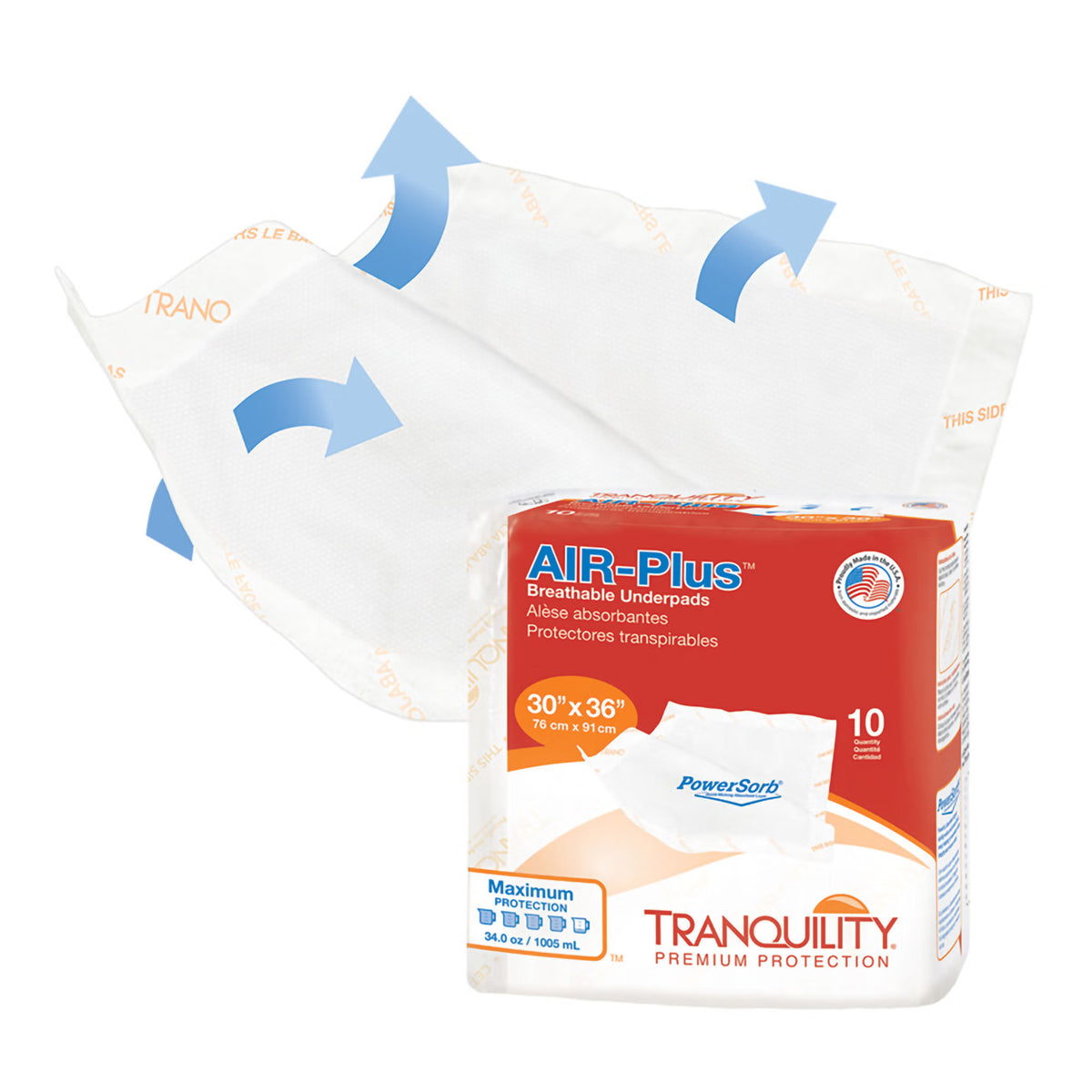 Tranquility® AIR-Plus™ Low Air Loss Underpad, 30 x 36 Inch
