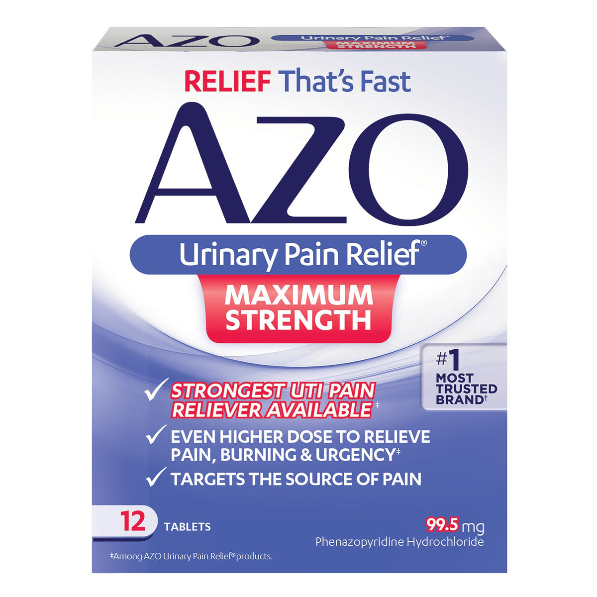 AZO® Urinary Pain Relief Tablets Maximum Strength, 12 per Box
