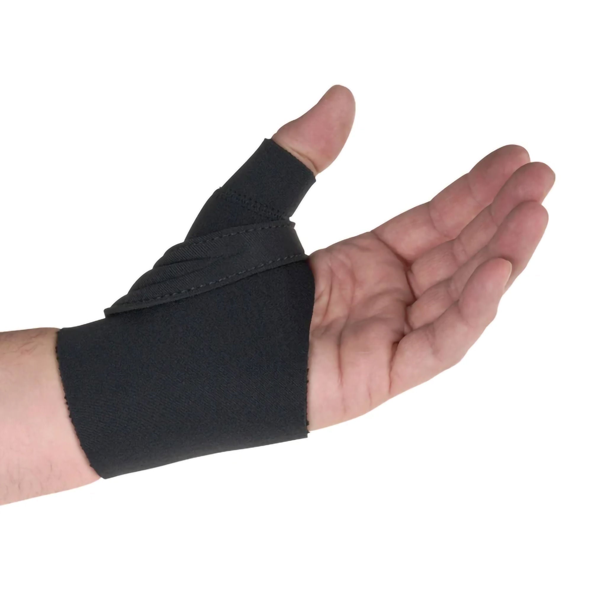 Thumb CMC Restriction Splint Comfort Cool® Adult Medium Wrap Around Strap Right Hand Black