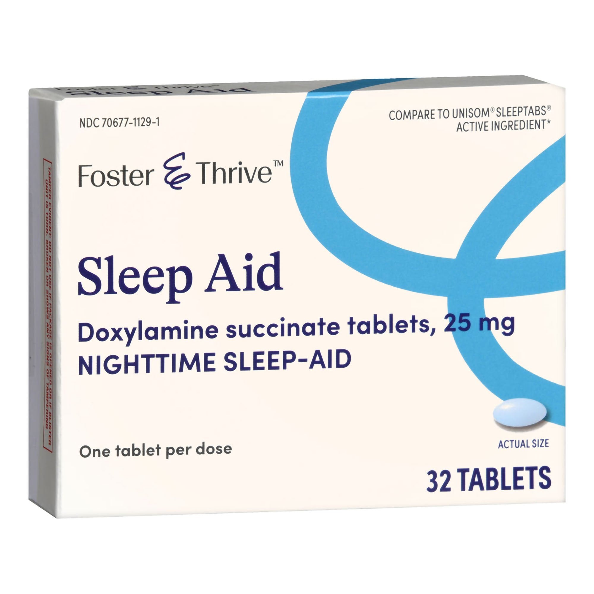 Foster & Thrive Sleep Aid Doxylamine Succinate 25 mg Tablets