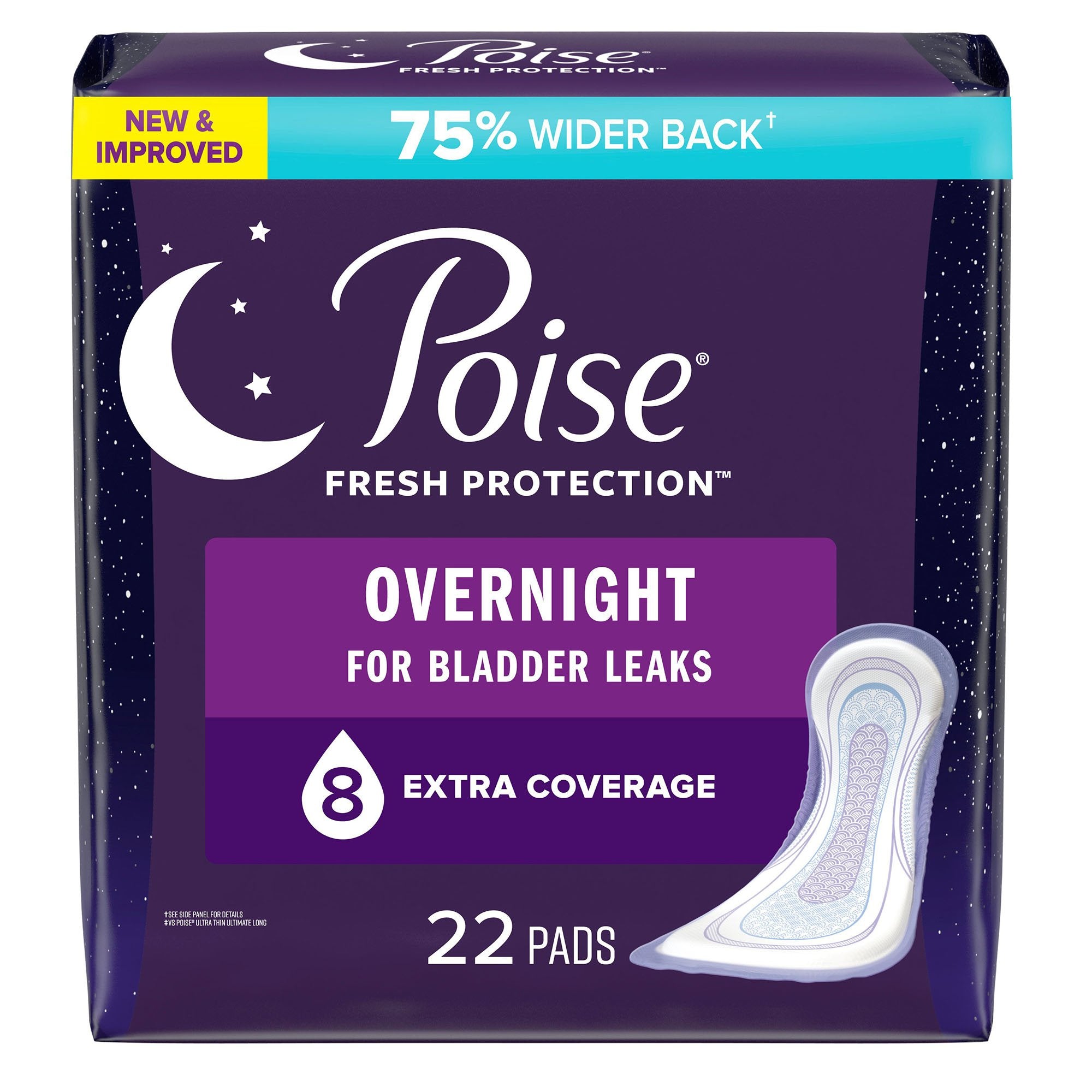 Poise Fresh Protection Overnight Bladder Control Pads