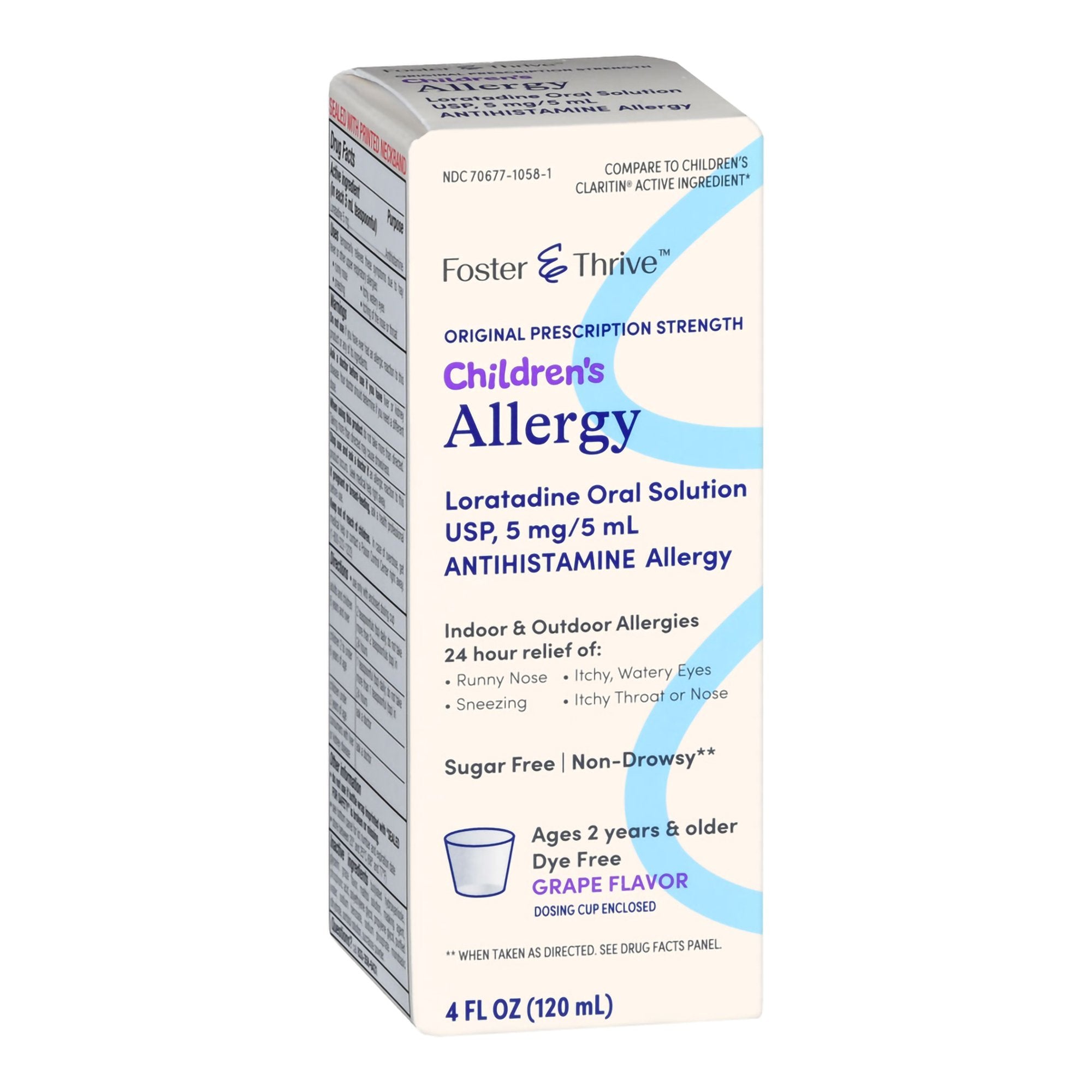 Foster & Thrive Children's Allergy Oral Solution Grape Flavor