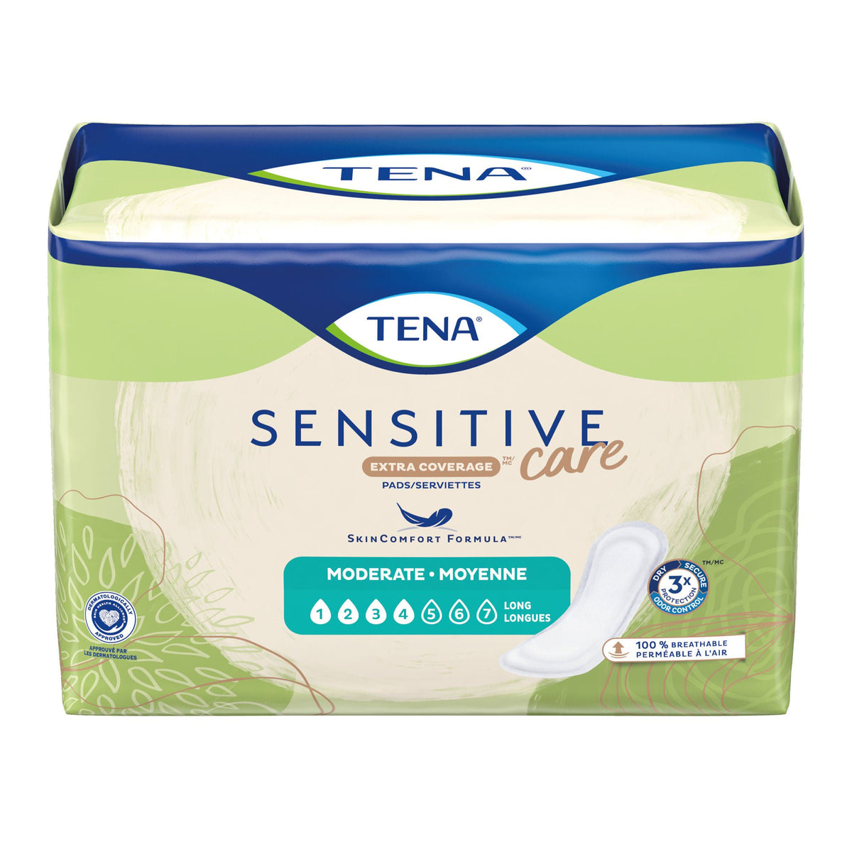 Tena® Intimates™ Moderate Long Bladder Control Pad, 12-Inch Length — Bag of 60
