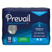 Prevail Men's Daily Underwear Maximum Absorbent Underwear, Large / Extra Large