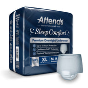Attends® Sleep Comfort Premium Overnight Underwear, Extra Large, 58 – 68 Inches