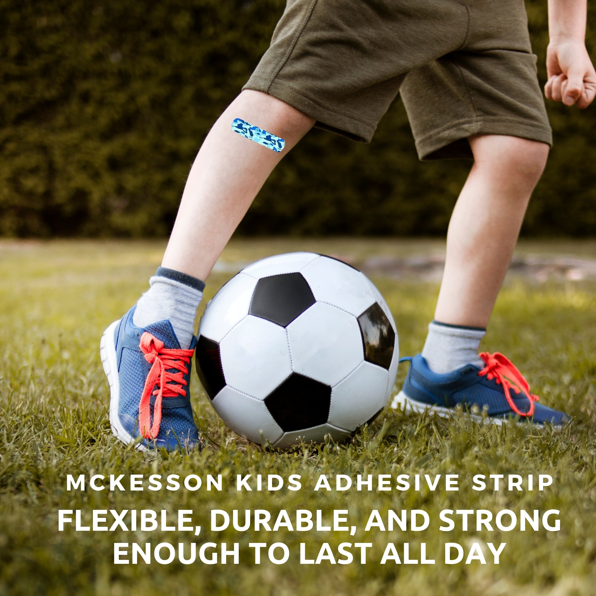 McKesson Kids Kid Design (Blue / Pink Camo) Adhesive Strip, 3/4 x 3 Inch