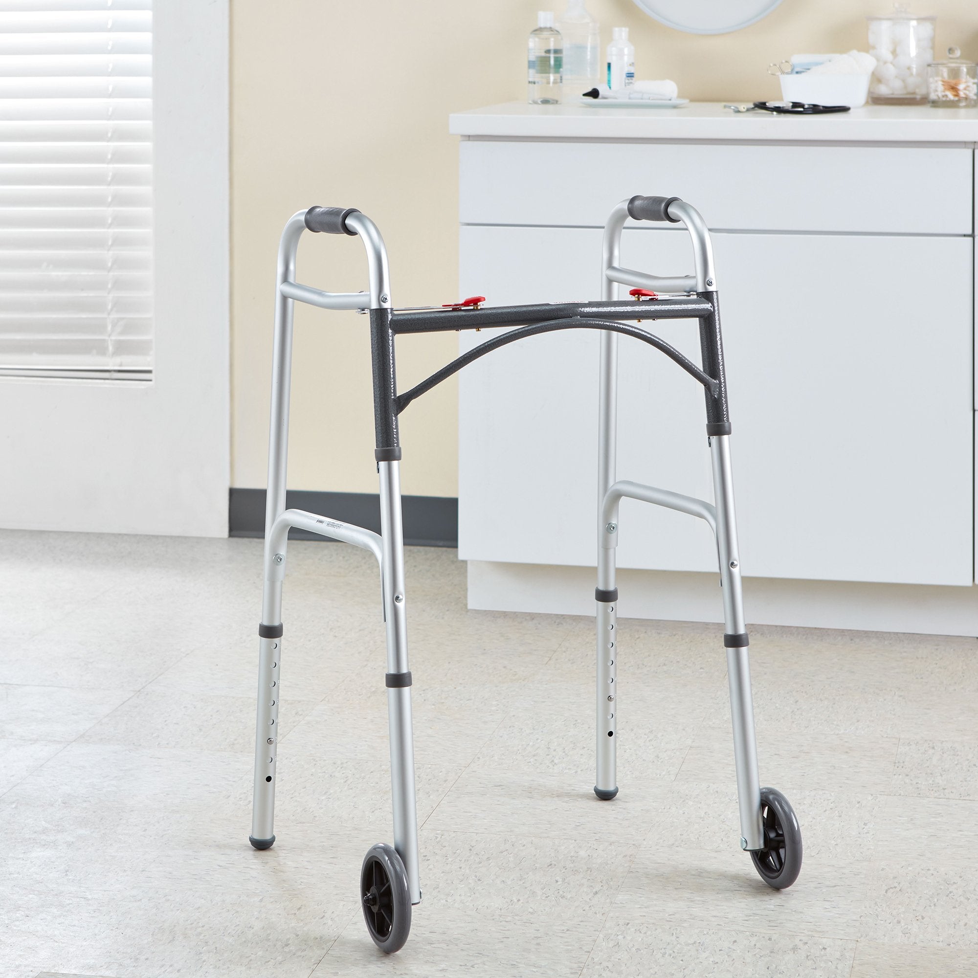 McKesson Adjustable Height Folding Walker