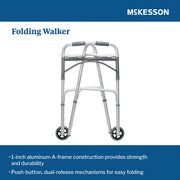McKesson Adjustable Height Folding Walker