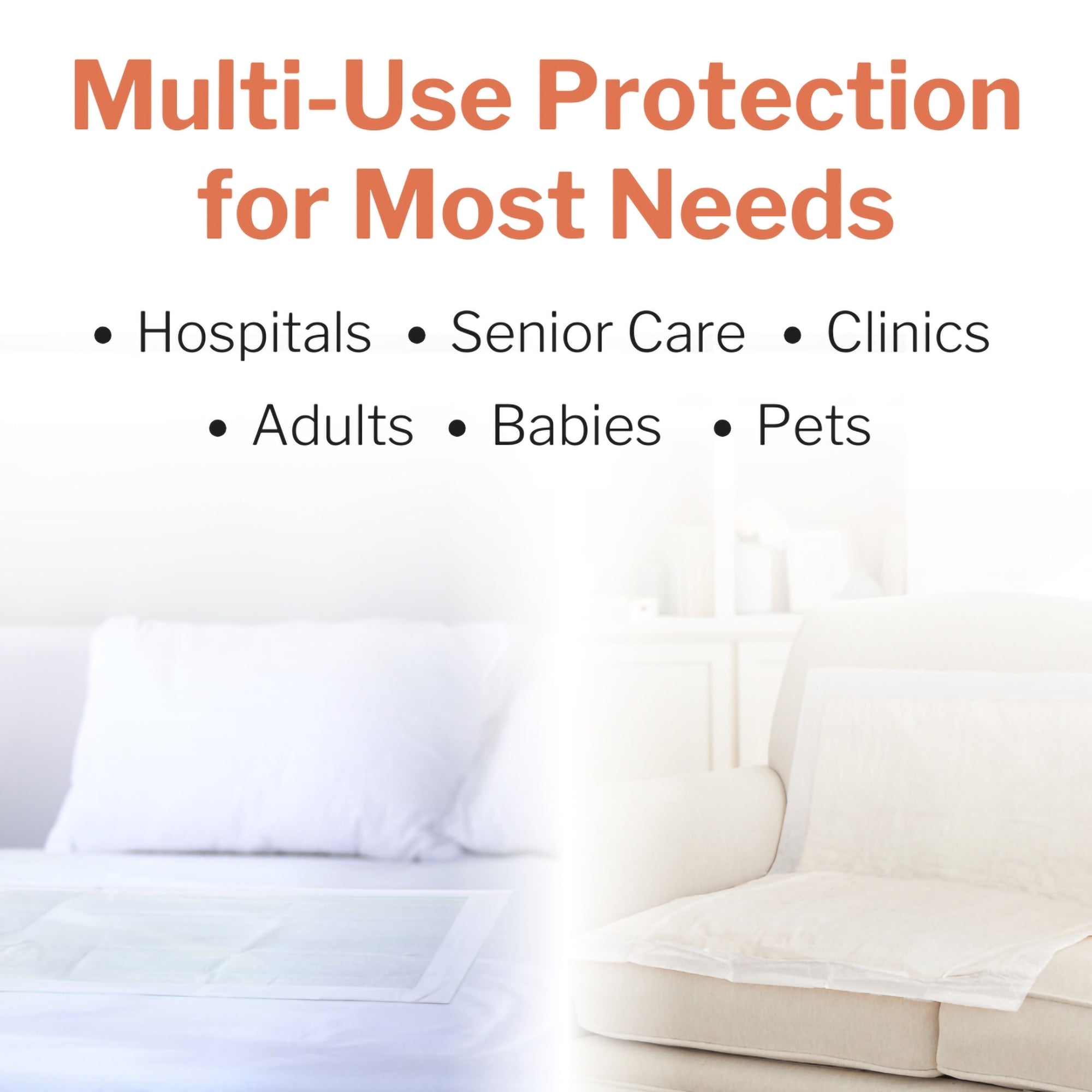 McKesson Ultimate Breathable Underpads, Heavy Absorbency, 30 x 36 Inch, White