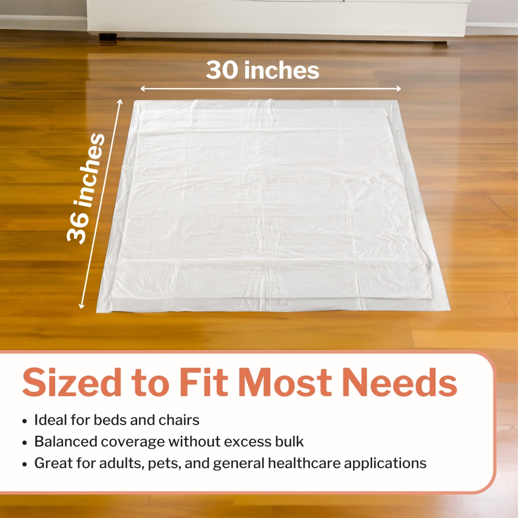 McKesson Ultimate Breathable Underpads, Heavy Absorbency, 30 x 36 Inch, White