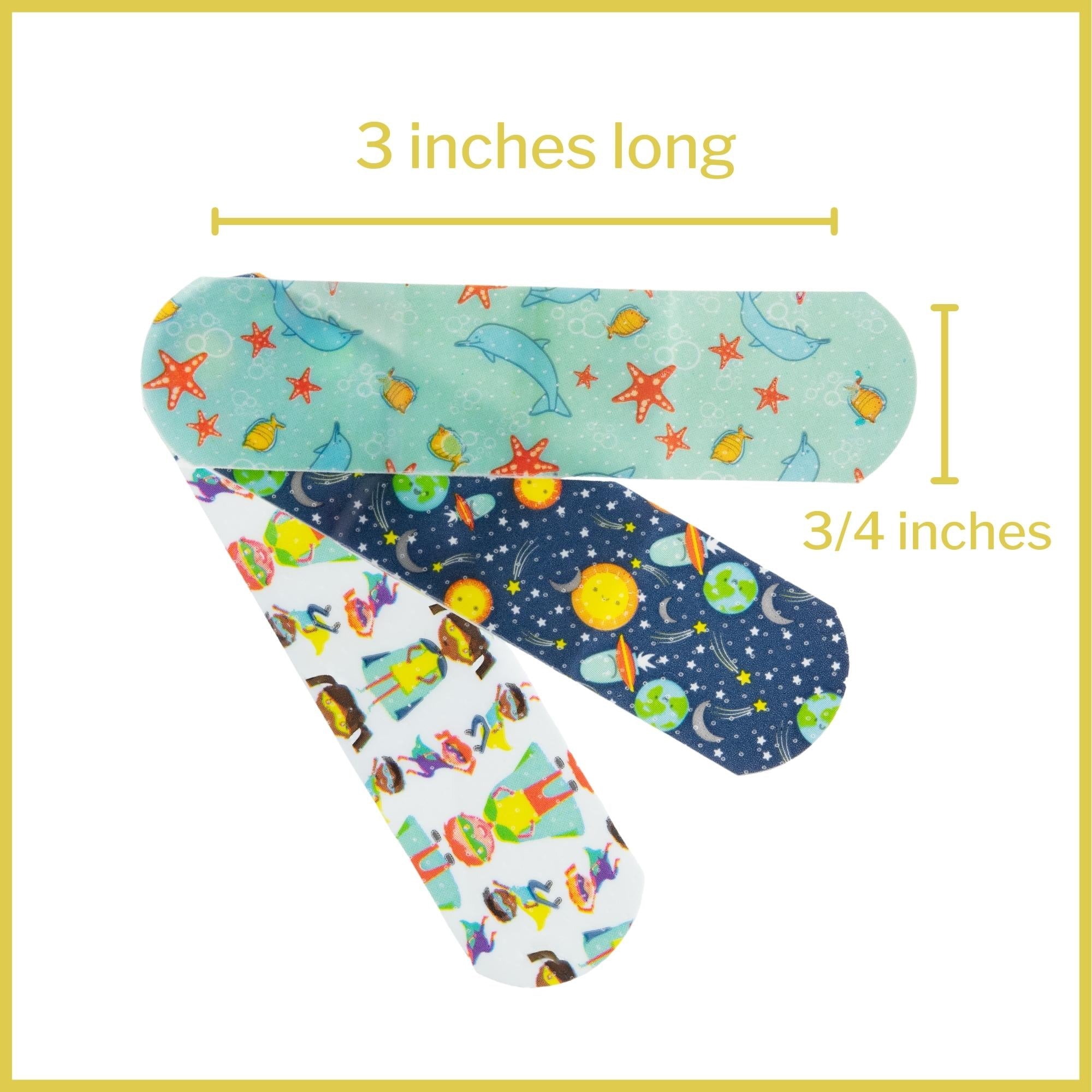 McKesson Kids Kid Design (Assorted Prints) Adhesive Strip, 3/4 x 3 Inch