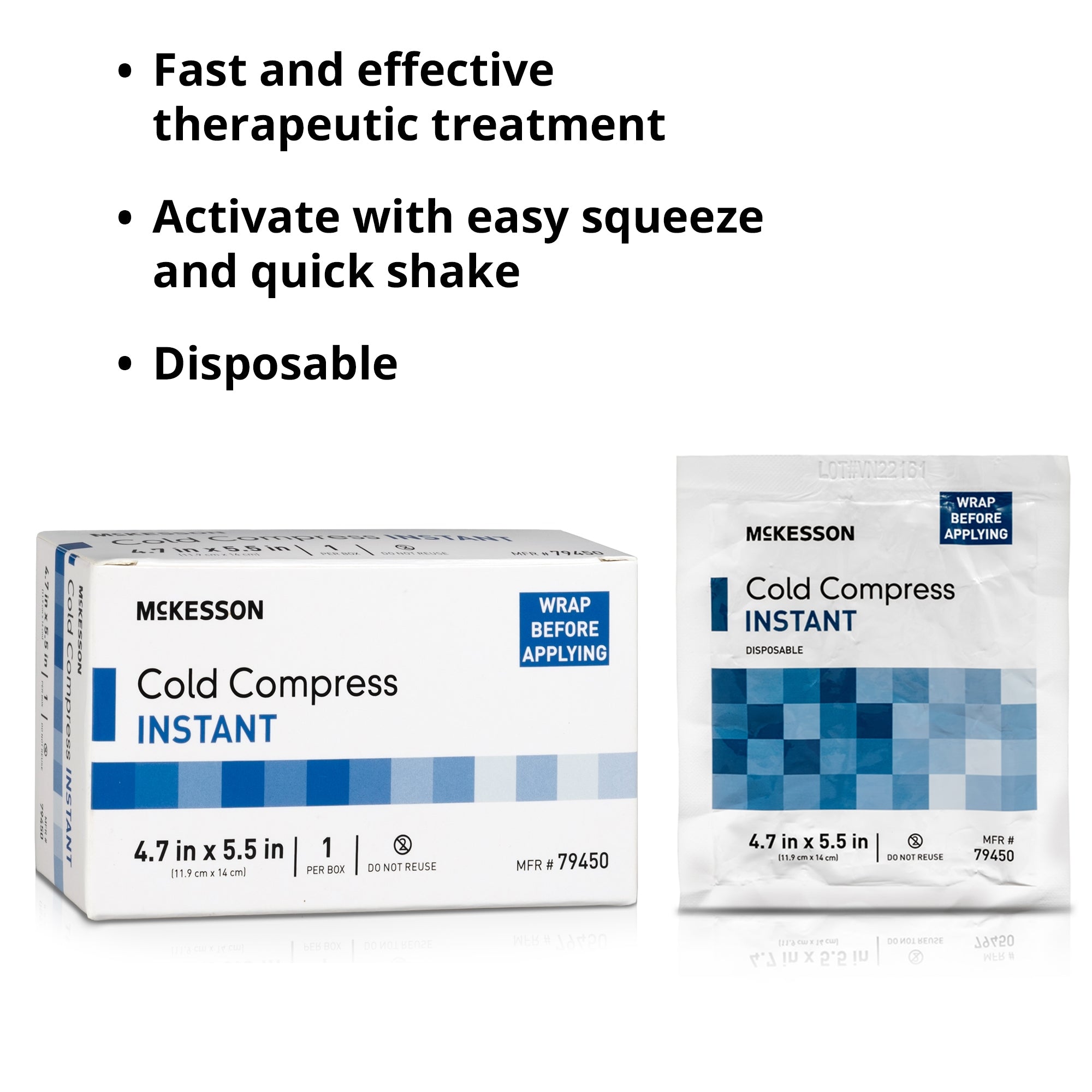 McKesson Instant Cold Pack, 4-7/10 x 5-1/2 Inch