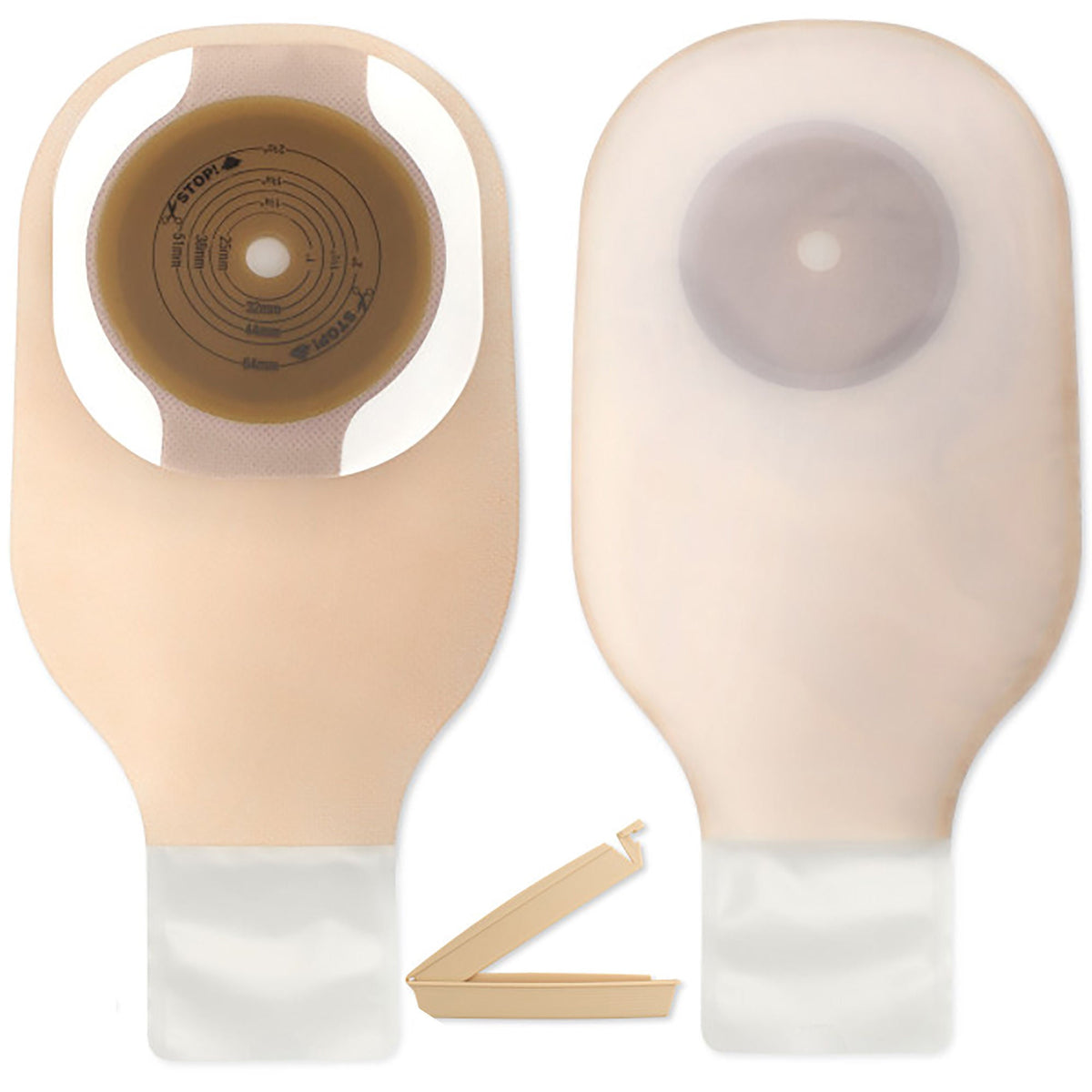 Premier™ Flextend™ One-Piece Transparent Colostomy Pouch, Cut to fit up to 64 mm — Box of 10