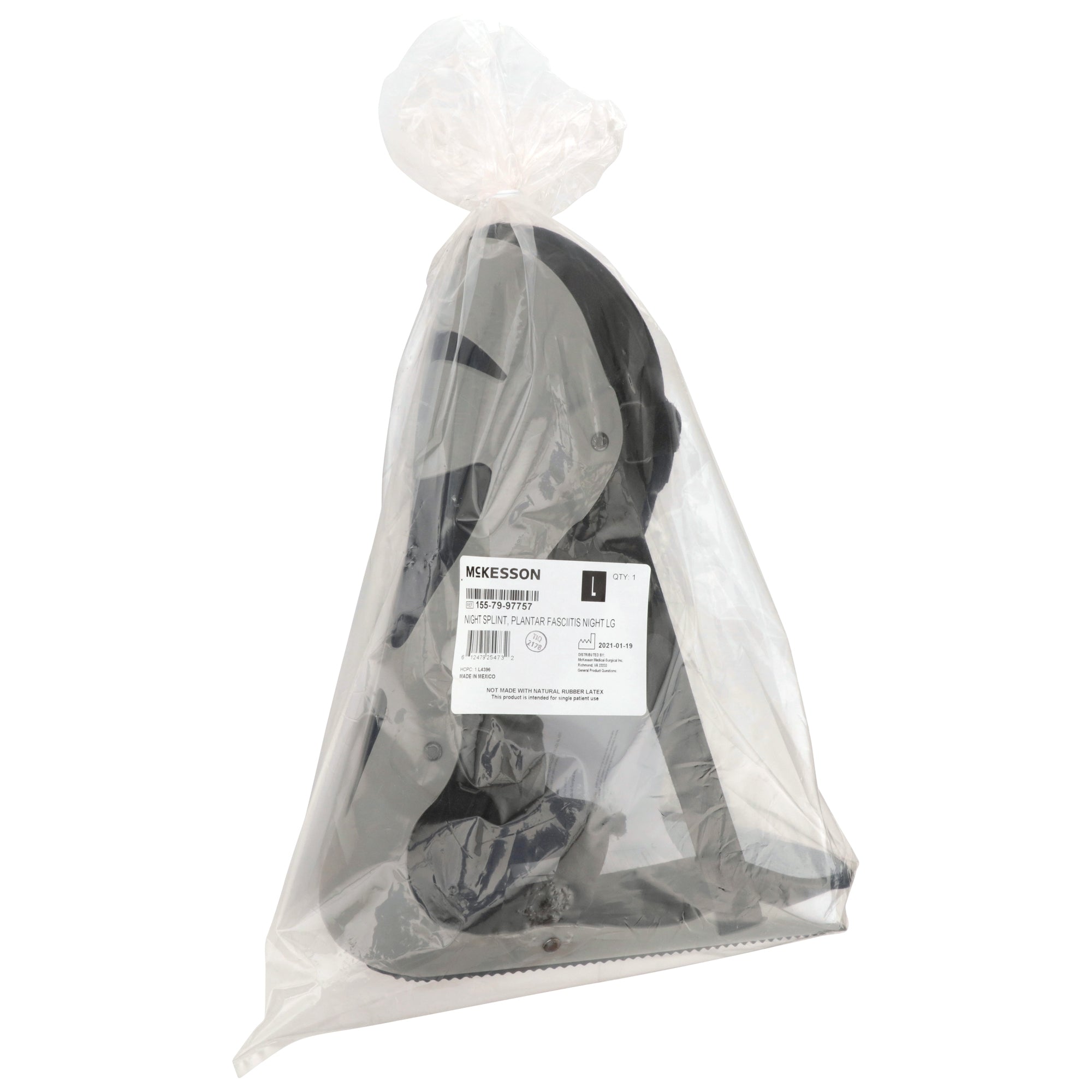 McKesson Flexion Straps with Toe Wedge Plantar Fasciitis Night Splint, Large