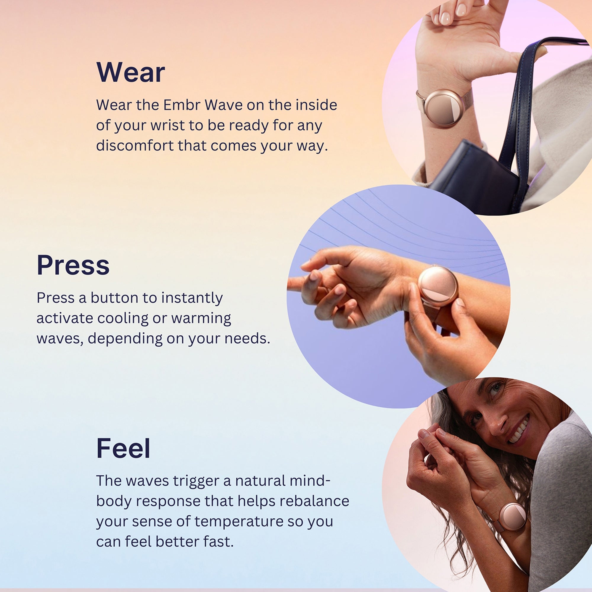 Embr Wave 2 Therapy Wristband for Hot Flashes / Sleep Therapy