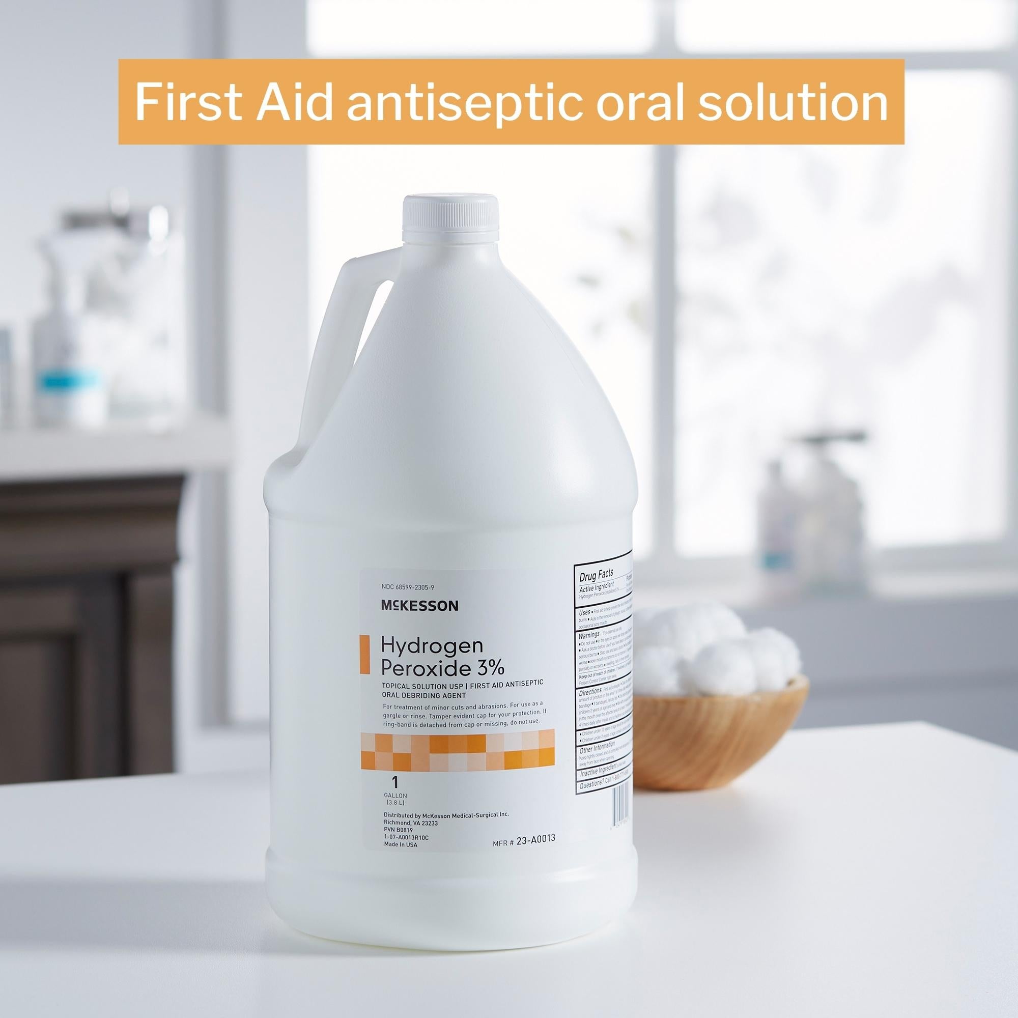McKesson Hydrogen Peroxide Antiseptic, 1-gallon bottle