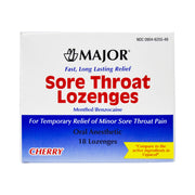 Major® Benzocaine / Menthol Sore Throat Relief — Pack of 18