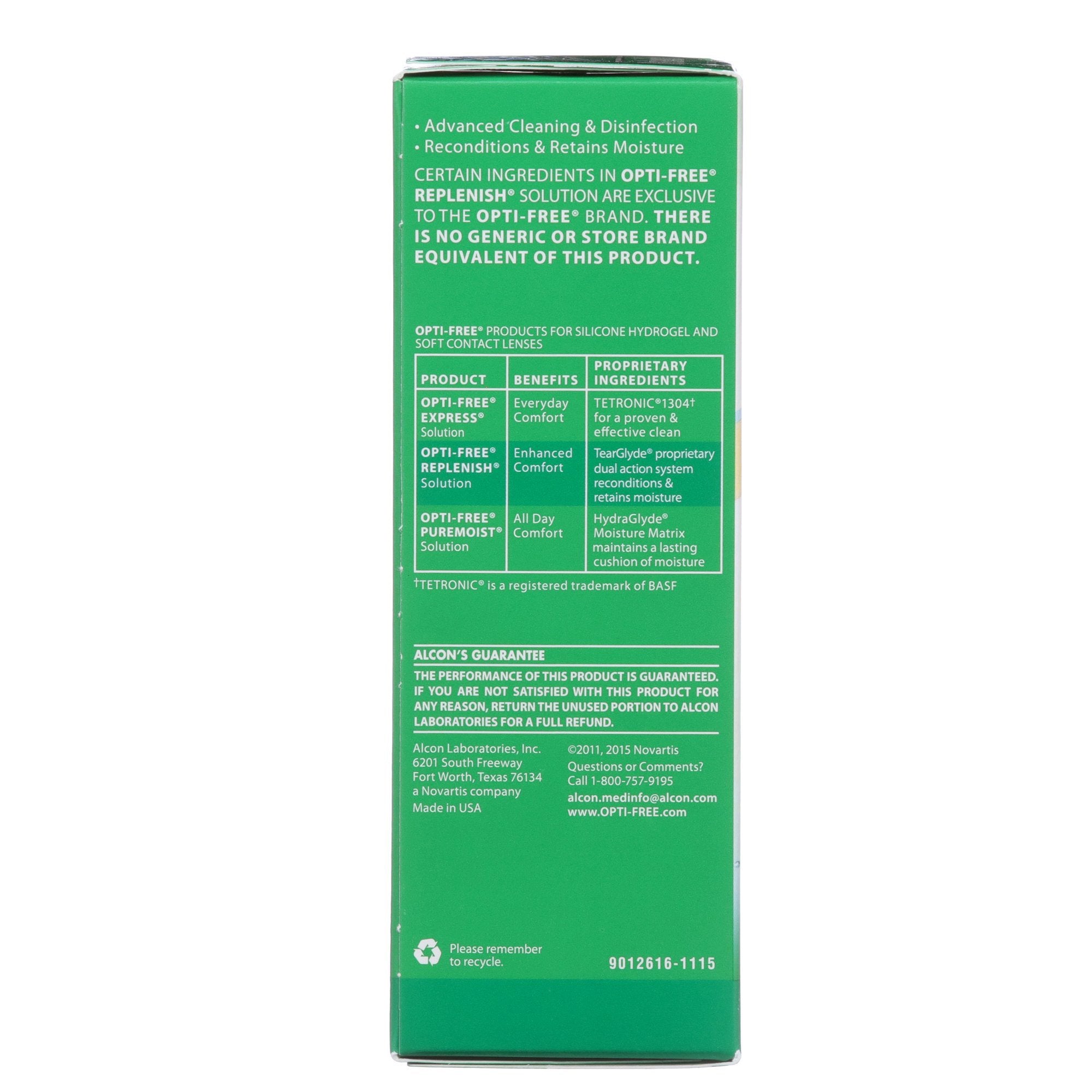 Opti Free Replenish Enhanced Comfort Contact Lens Solution