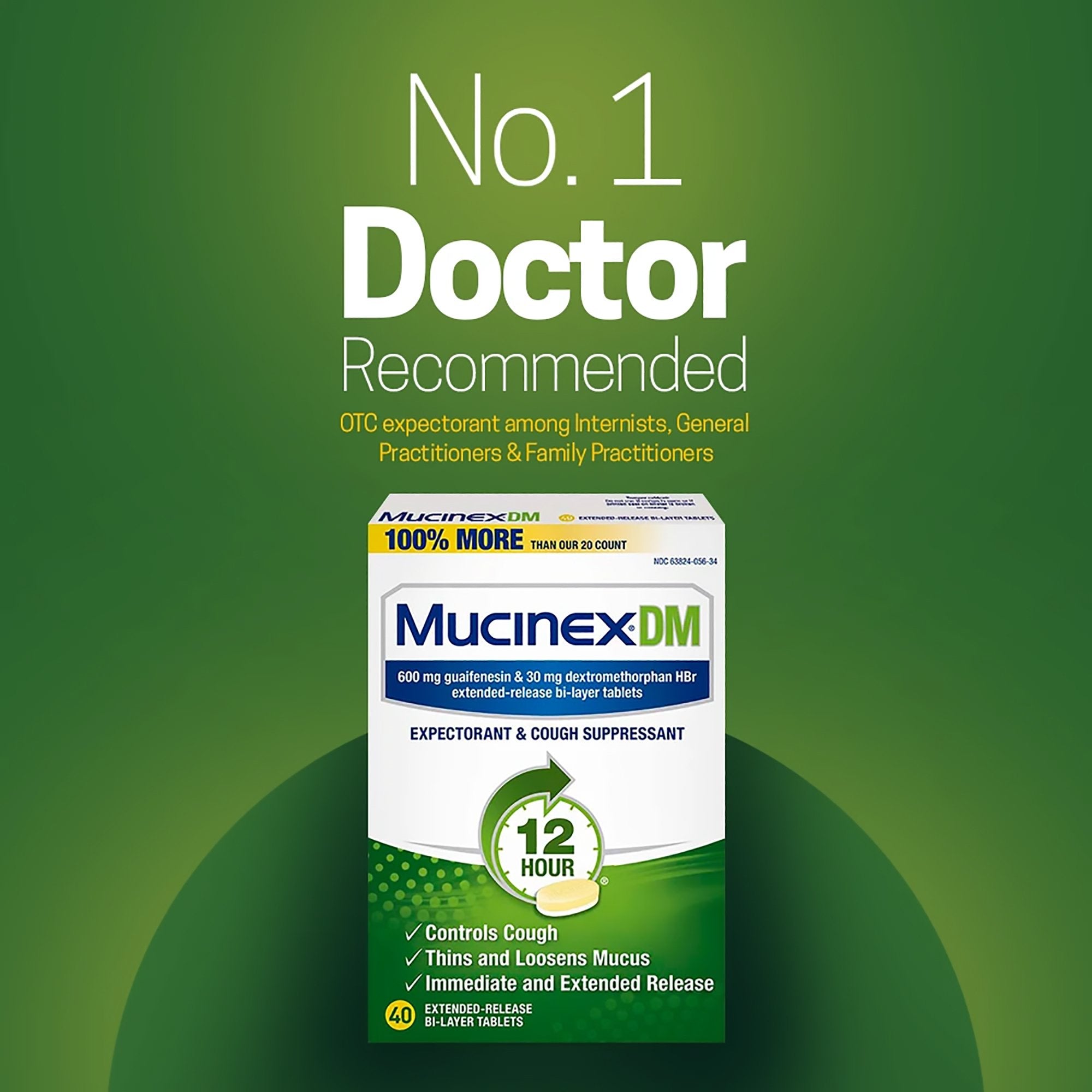 Mucinex DM Guaifenesin / Dextromethorphan Cold and Cough Relief