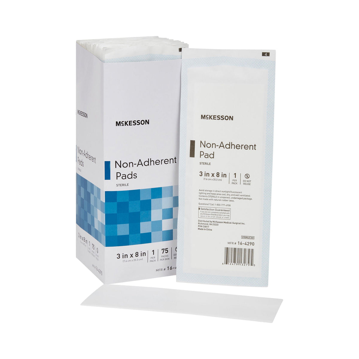 McKesson Nonadherent Dressing, 3 x 8 Inch — Box of 75
