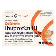 Foster & Thrive Children's Ibuprofen IB Chewable Tablets 100 mg Orange