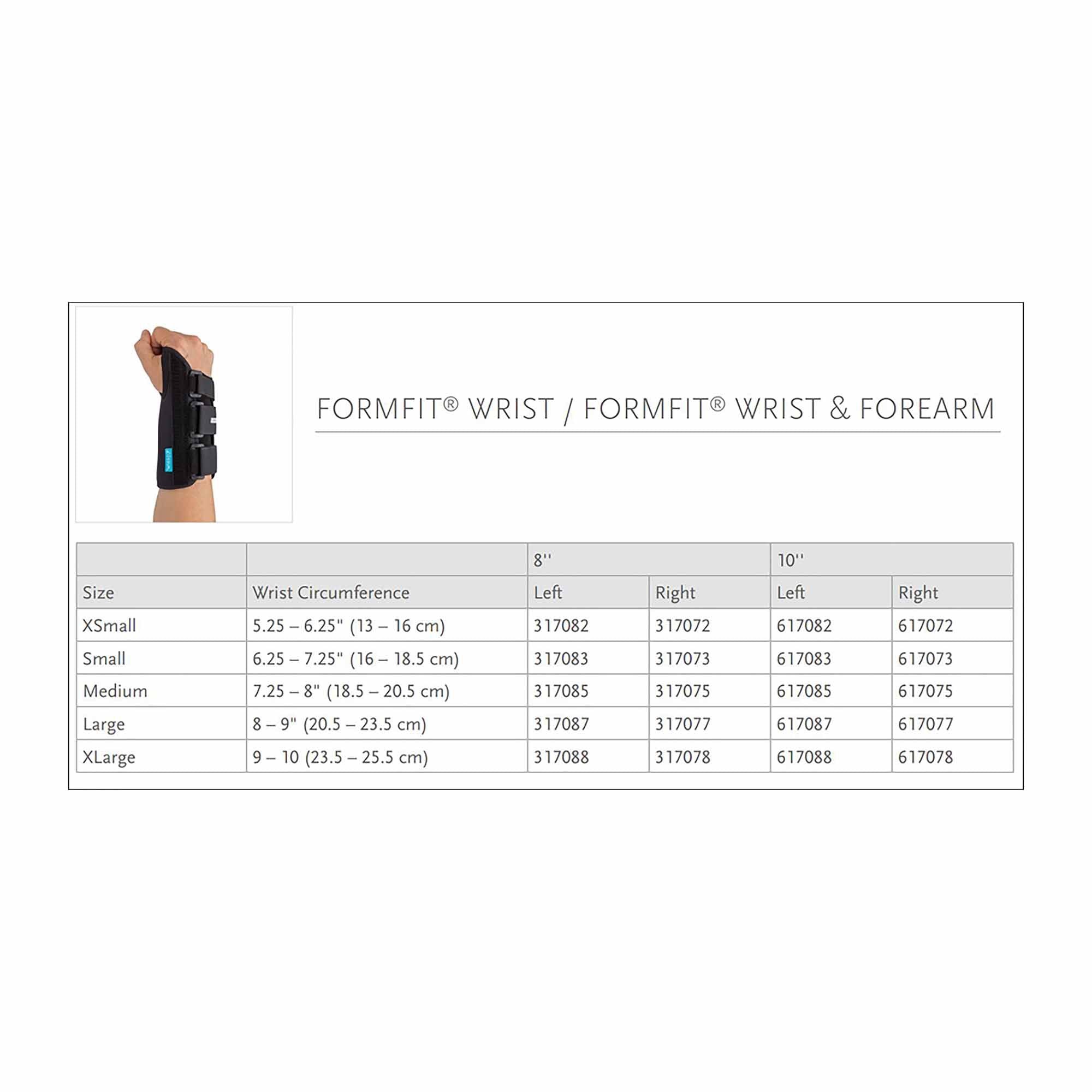 Ossur Formfit Right Wrist Brace Small