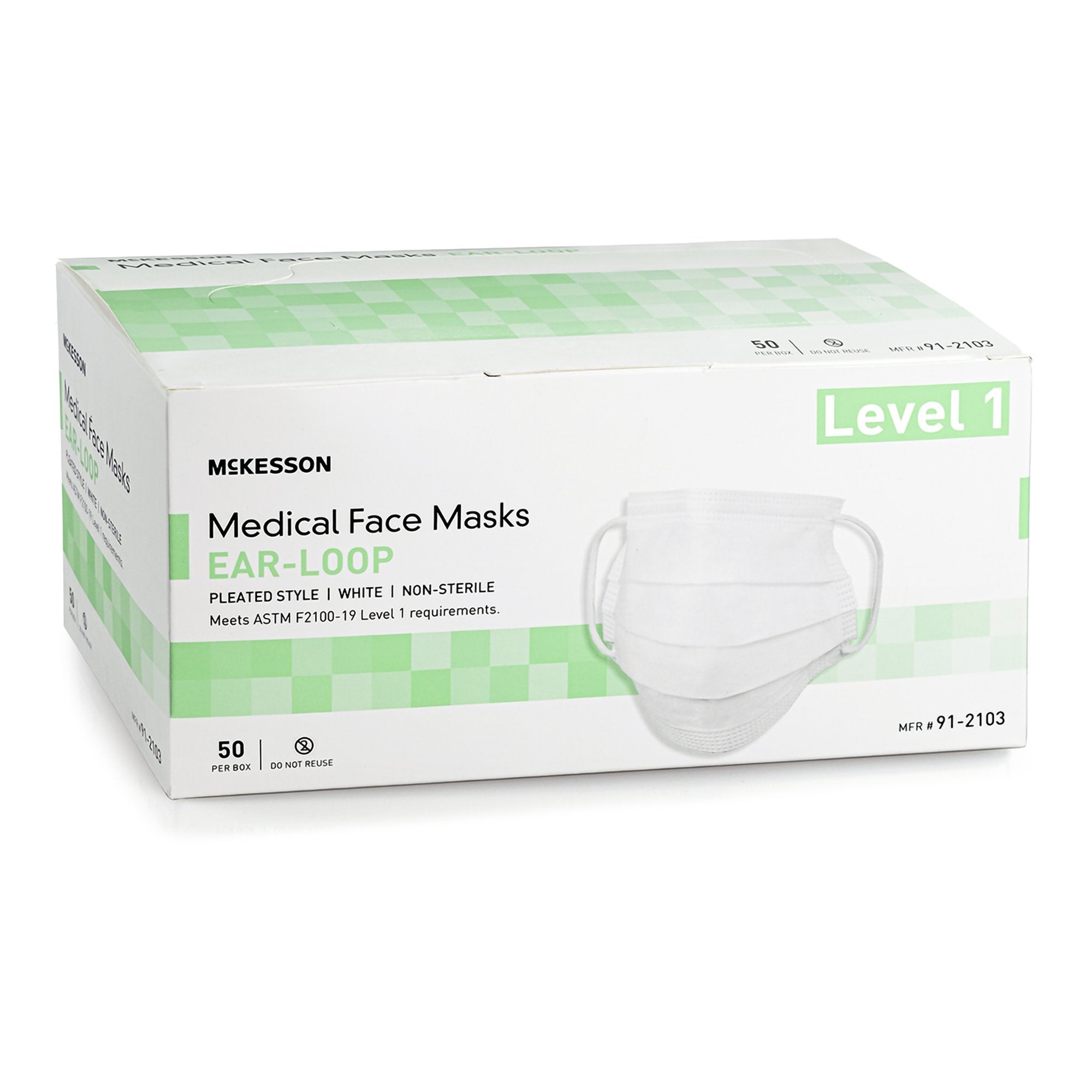 McKesson ASTM Level 1 Medical Face Masks, White