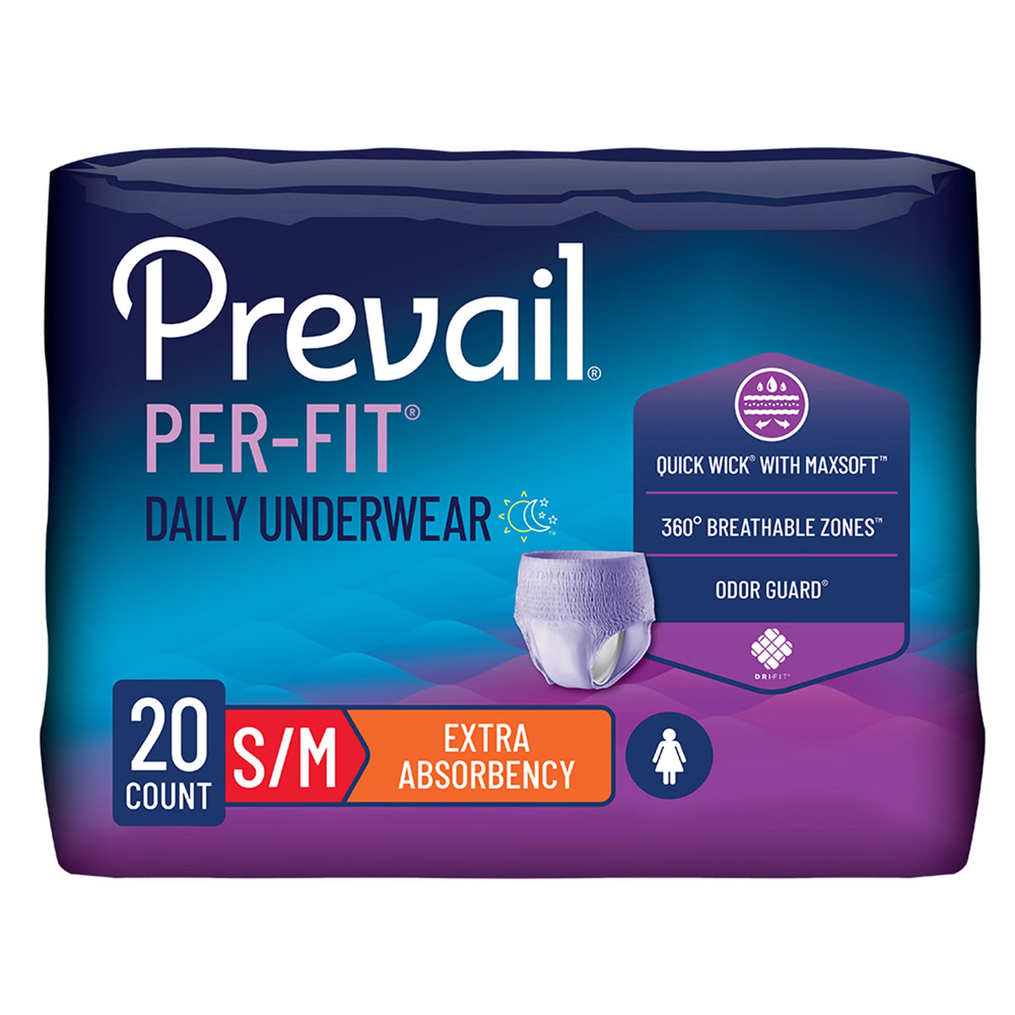 Prevail® Per-Fit® Women Extra Absorbent Underwear, Medium