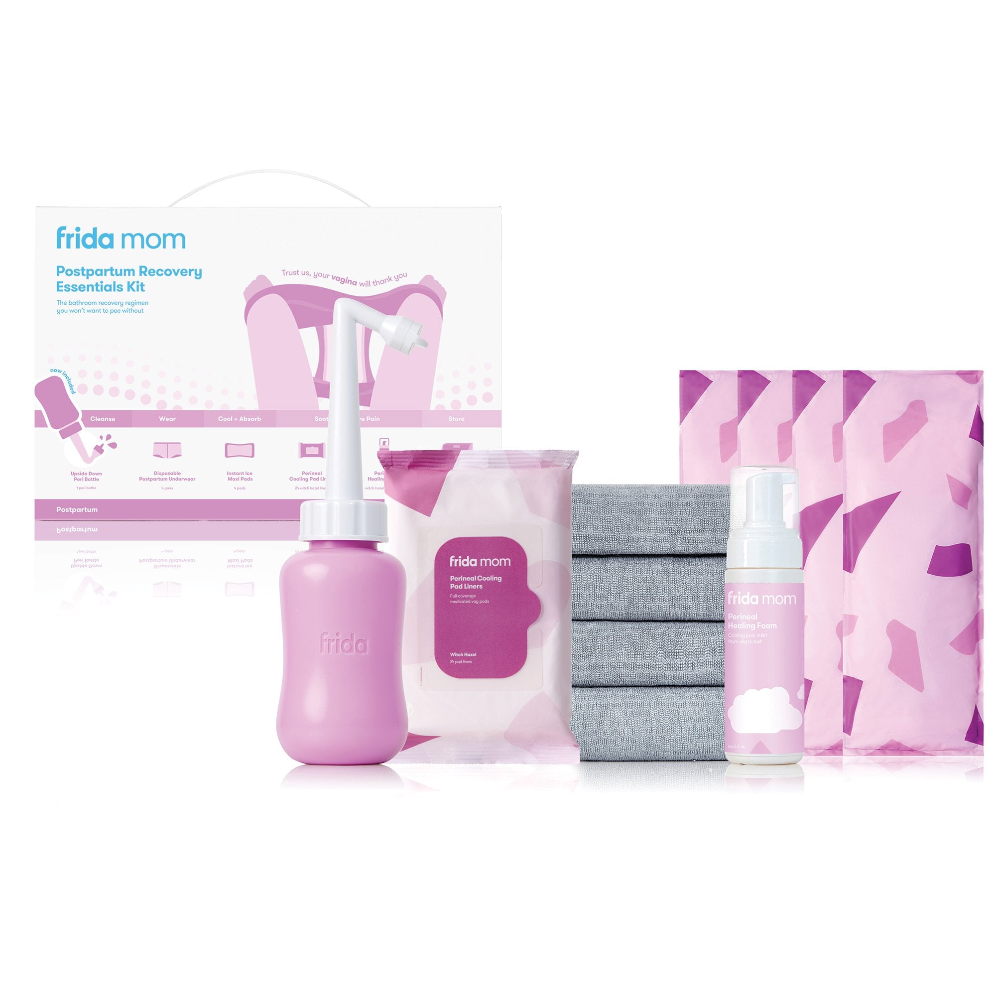 frida mom Postpartum Recovery Essentials Kit with Peri Bottle