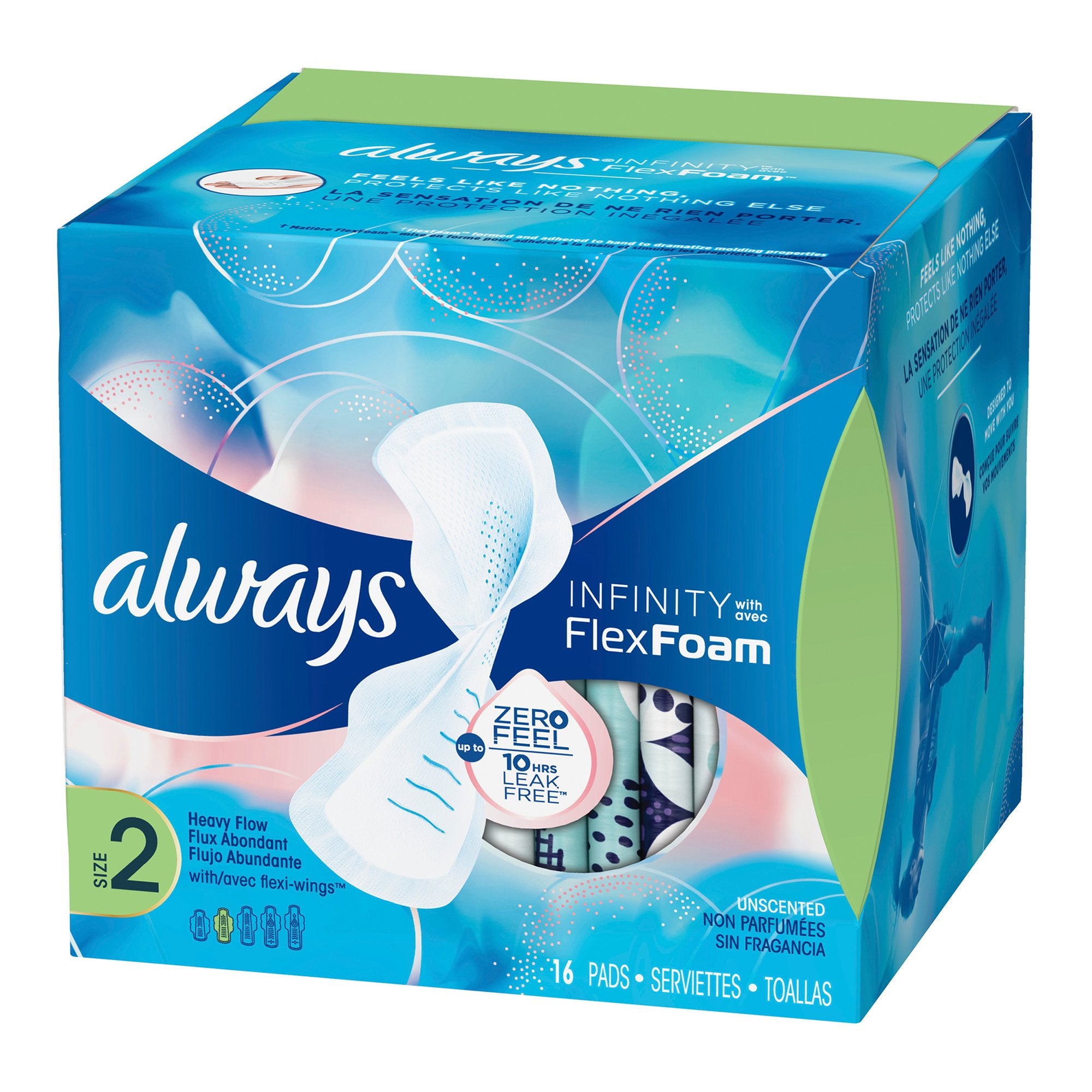 Always Infinity Super Pads with Wings, Size 2