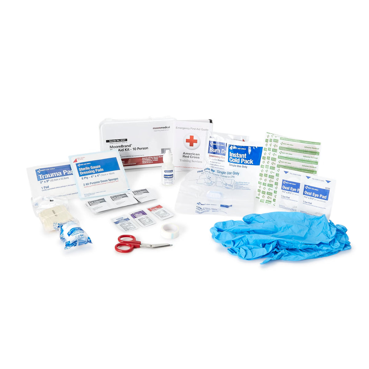 MooreBrand 10 Person First Aid Kit — Case of 12