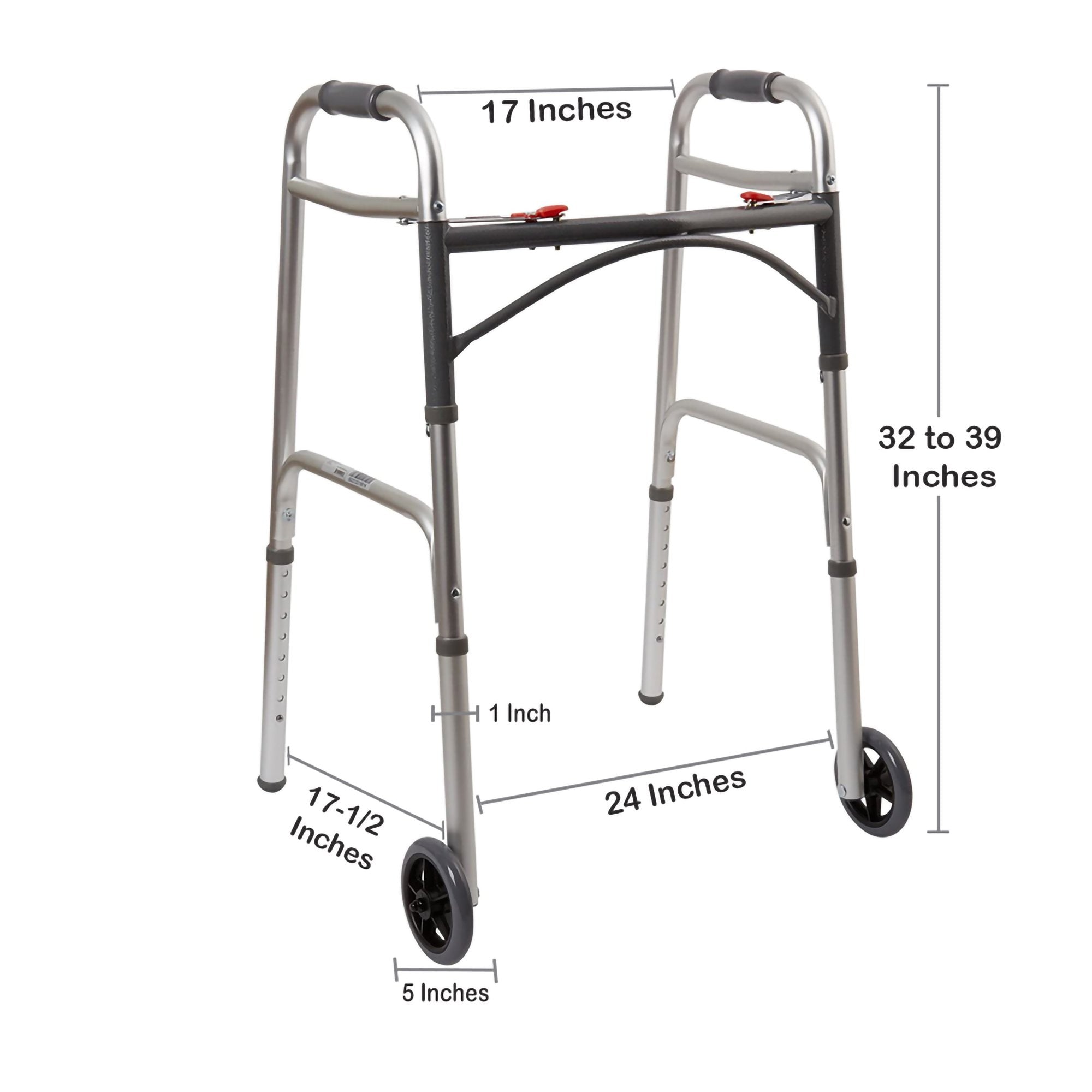 McKesson Adjustable Height Folding Walker