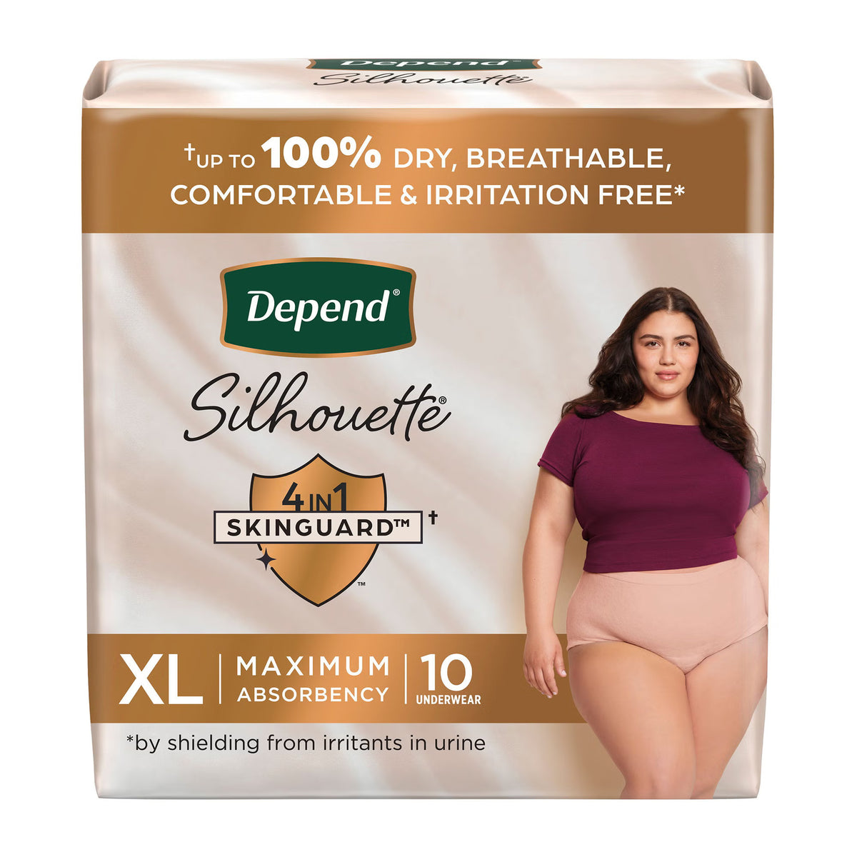 Depend® Silhouette® Maximum Absorbency Underwear, Extra Large — Pack of 10
