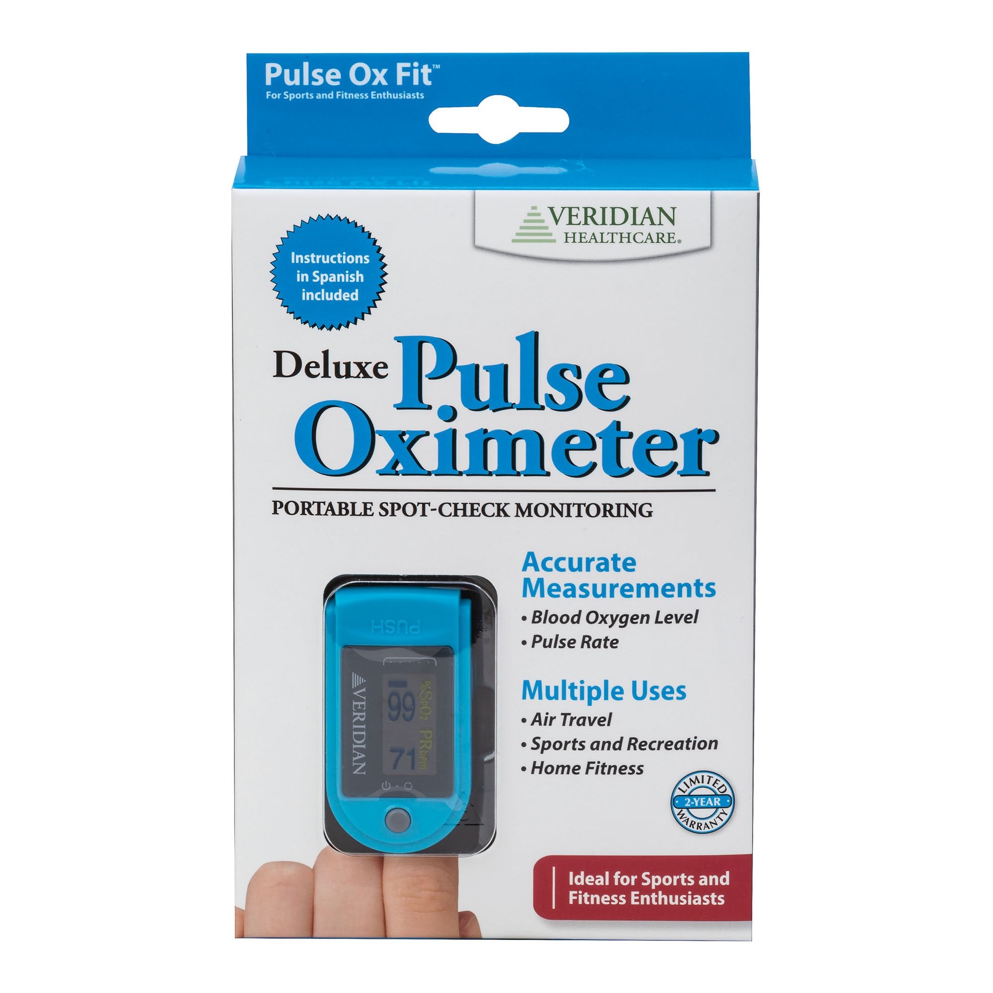 SmartHeart Deluxe Fingertip Pulse Oximeter for Blood Oxygen Saturation