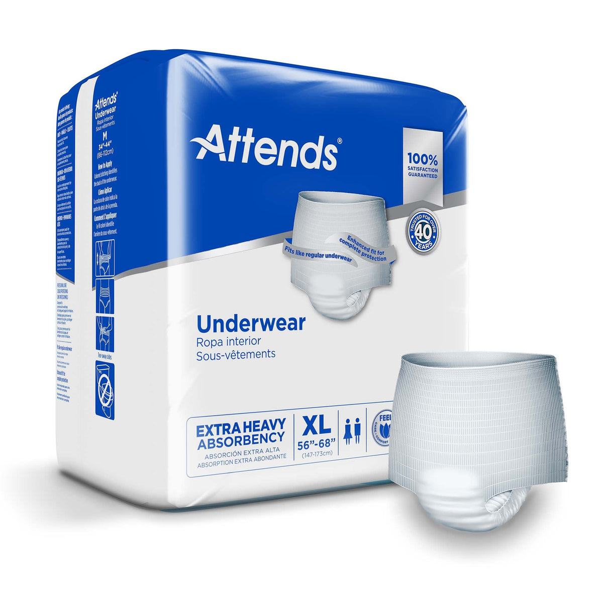Attends® Care Moderate Absorbent Underwear, Extra Large — Bag of 14