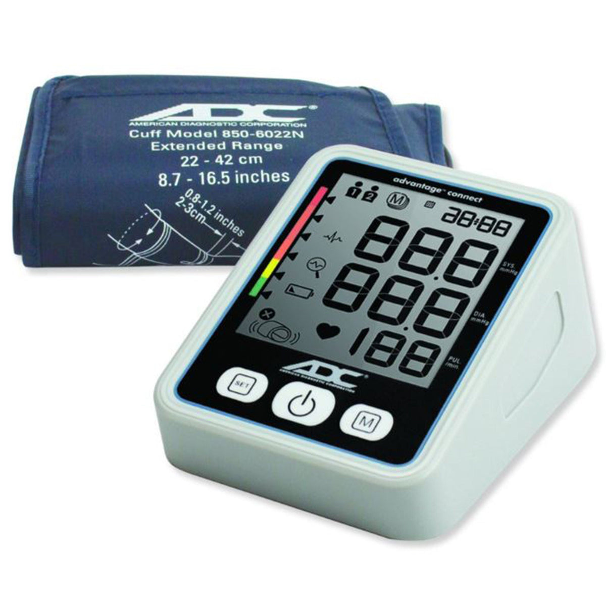 Advantage Connect® 6024N Digital Blood Pressure Monitor Bluetooth Navy Blue