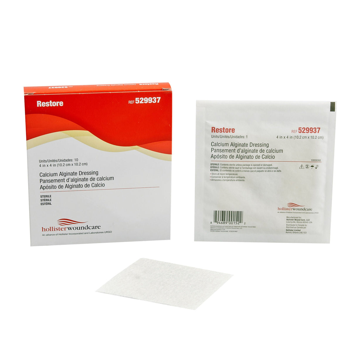 Restore™ Alginate Dressing, 4 x 4 Inch — Box of 10
