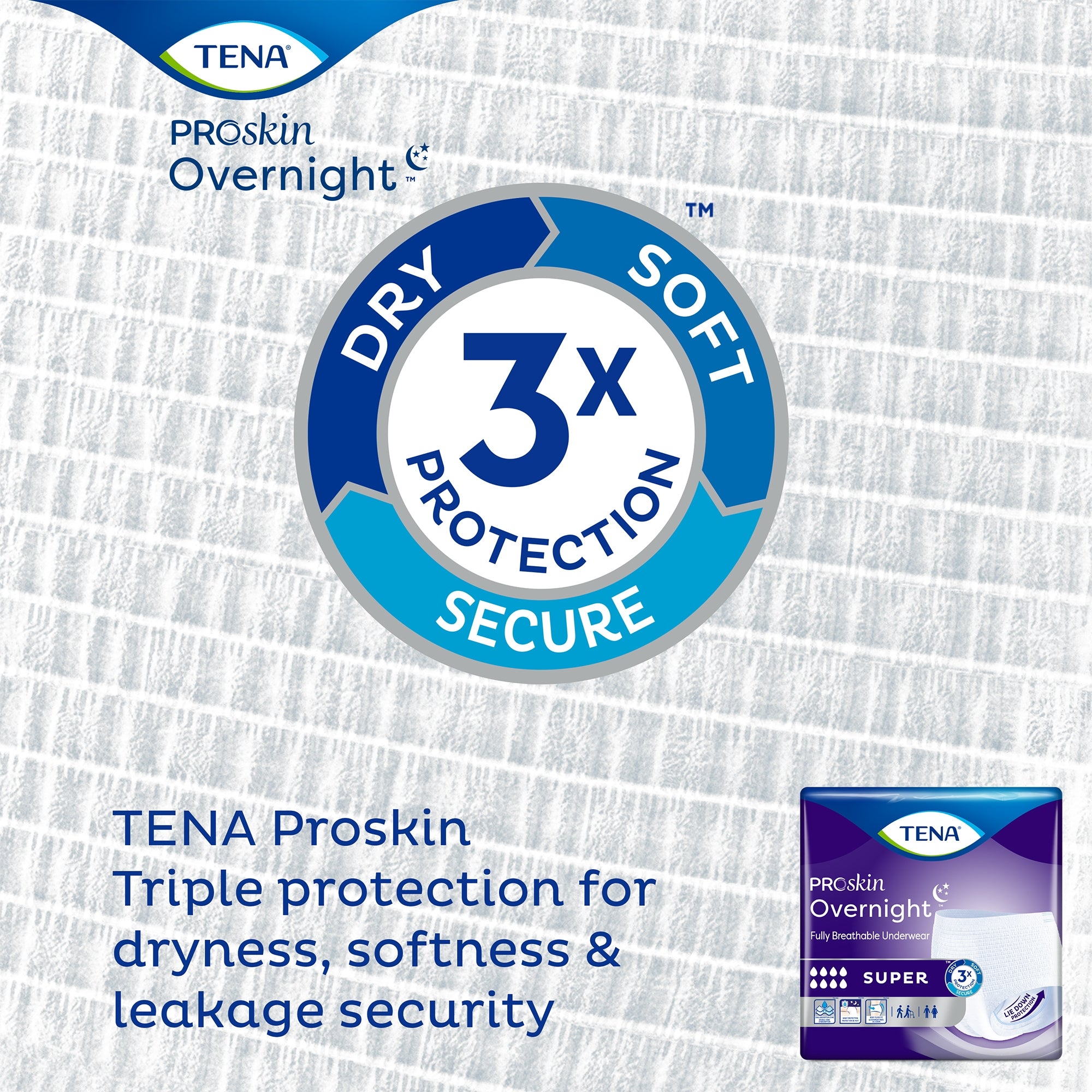 Tena ProSkin Overnight Super Fully Breathable Underwear