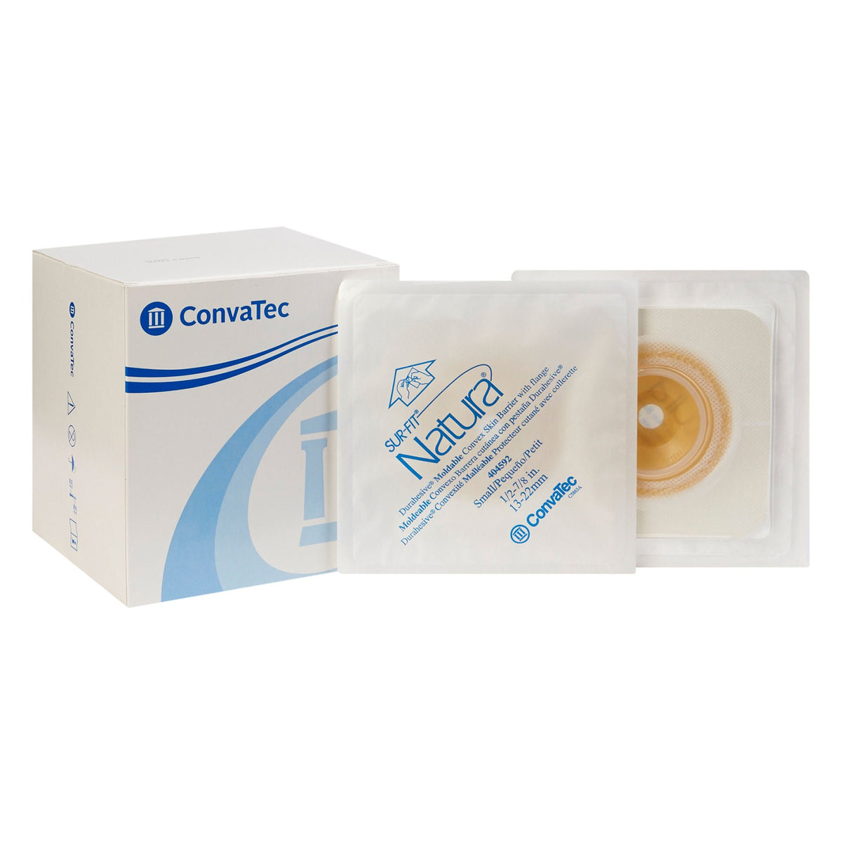 Sur-Fit Natura® Durahesive® Ostomy Barrier with 0.5 – 0.8 Inch Stoma Opening — Box of 10