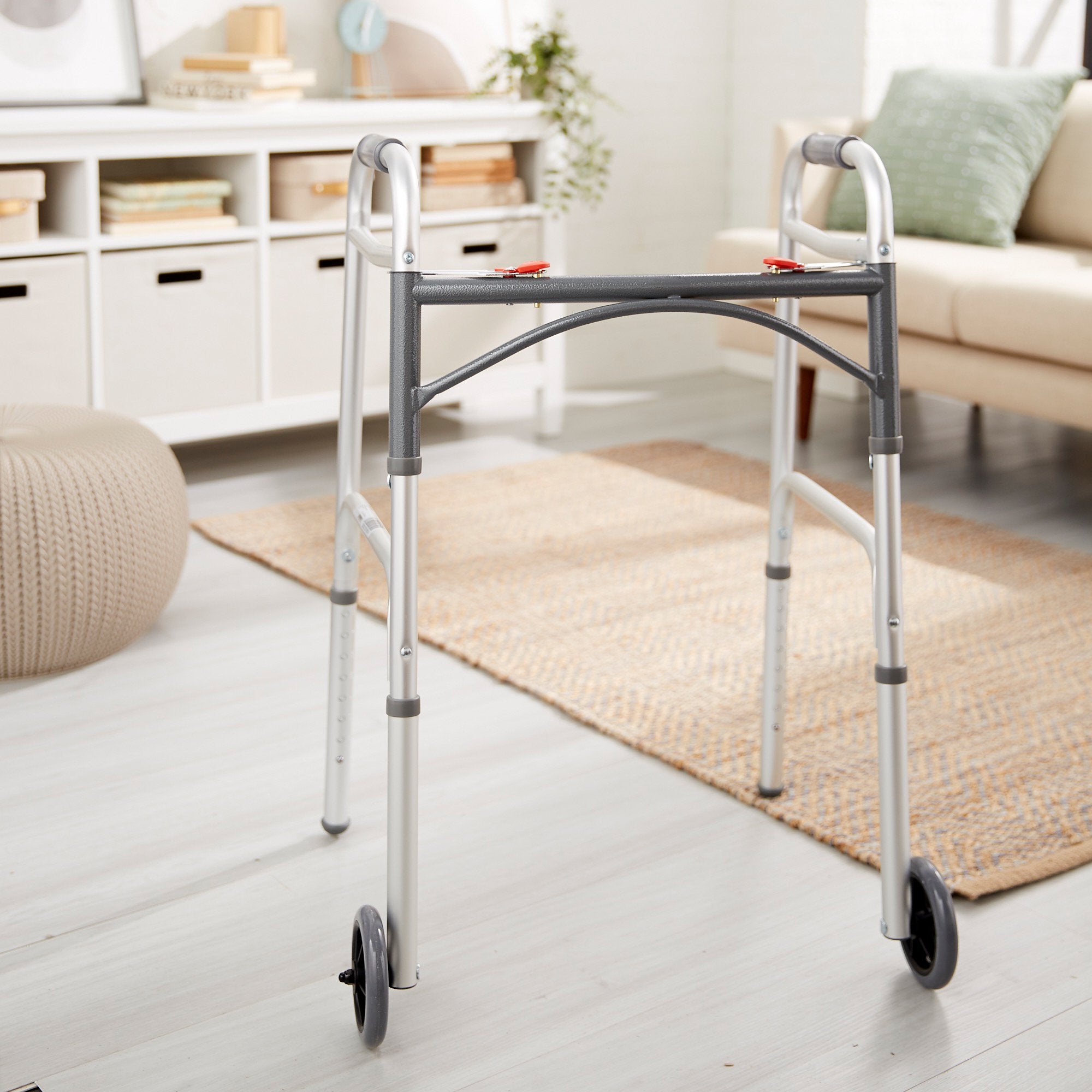 McKesson Adjustable Height Folding Walker