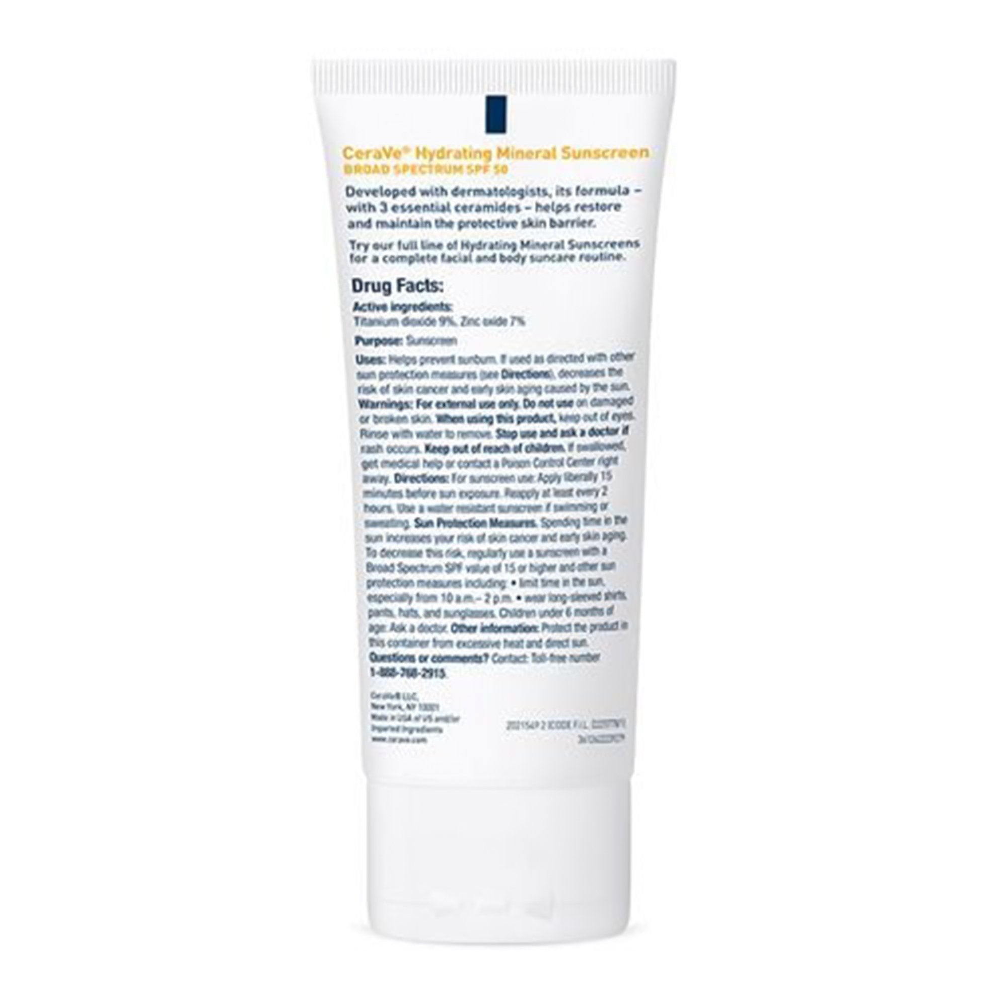 CeraVe Hydrating Mineral SPF 50 Sunscreen