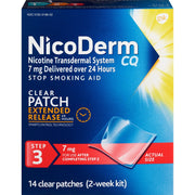 Nicoderm CQ Step 3 Nicotine Transdermal System Clear Patches 7 mg