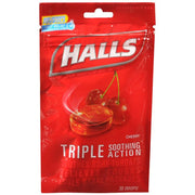 Halls Menthol Cherry Flavor Cold and Cough Relief