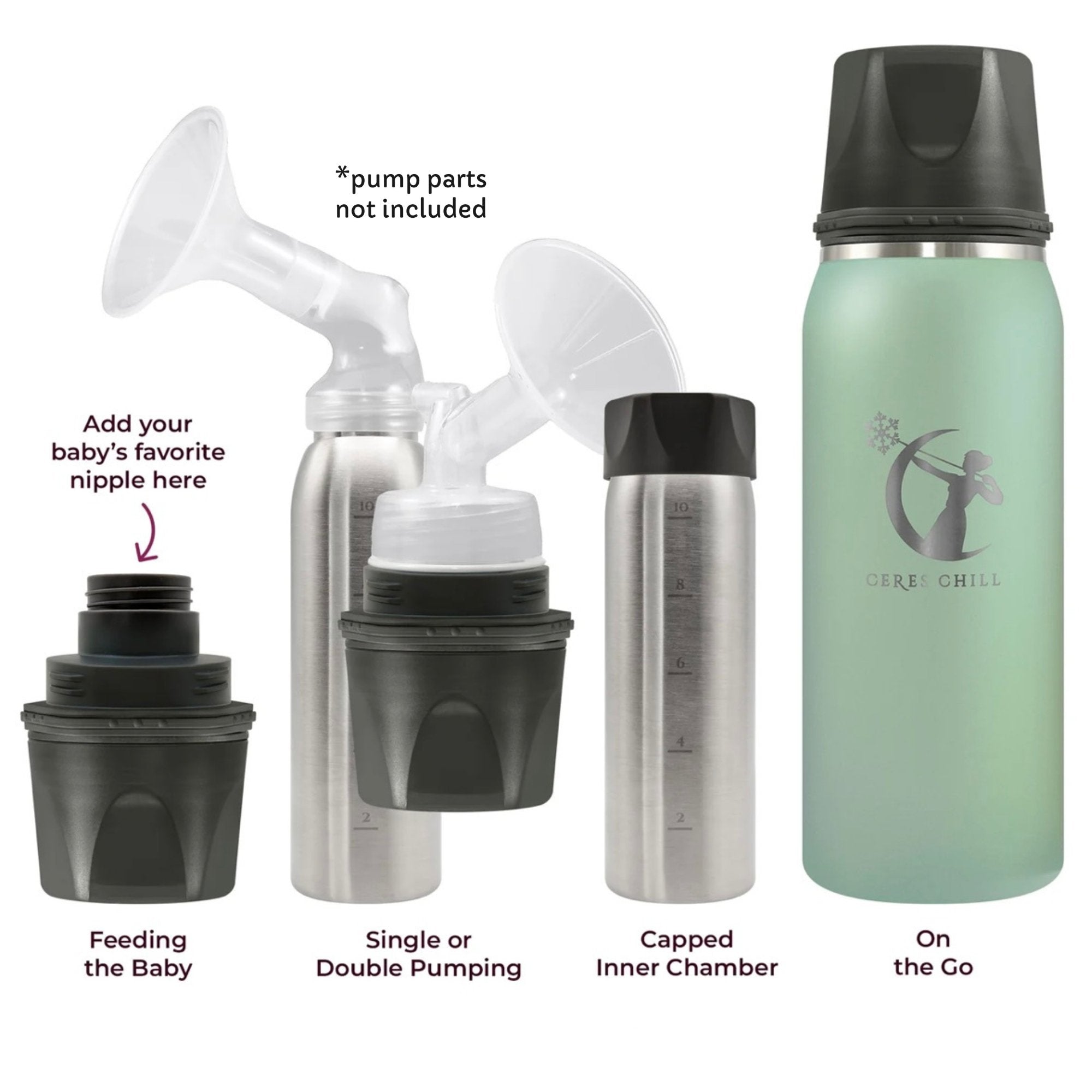 Ceres Chill OG Stainless Steel Breast Milk Chiller Container
