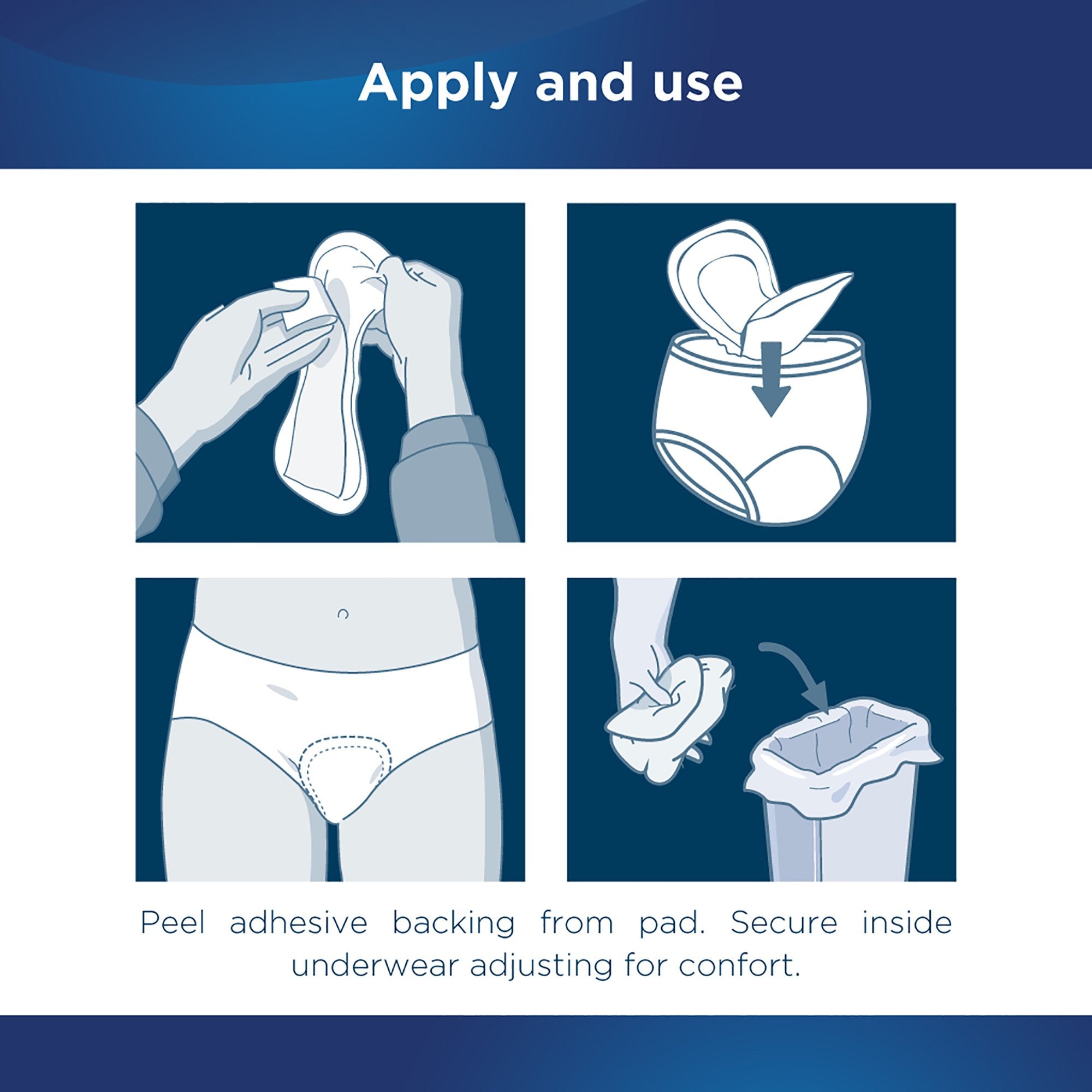 Attends Discreet Women's Ultra Thin Bladder Control Pad