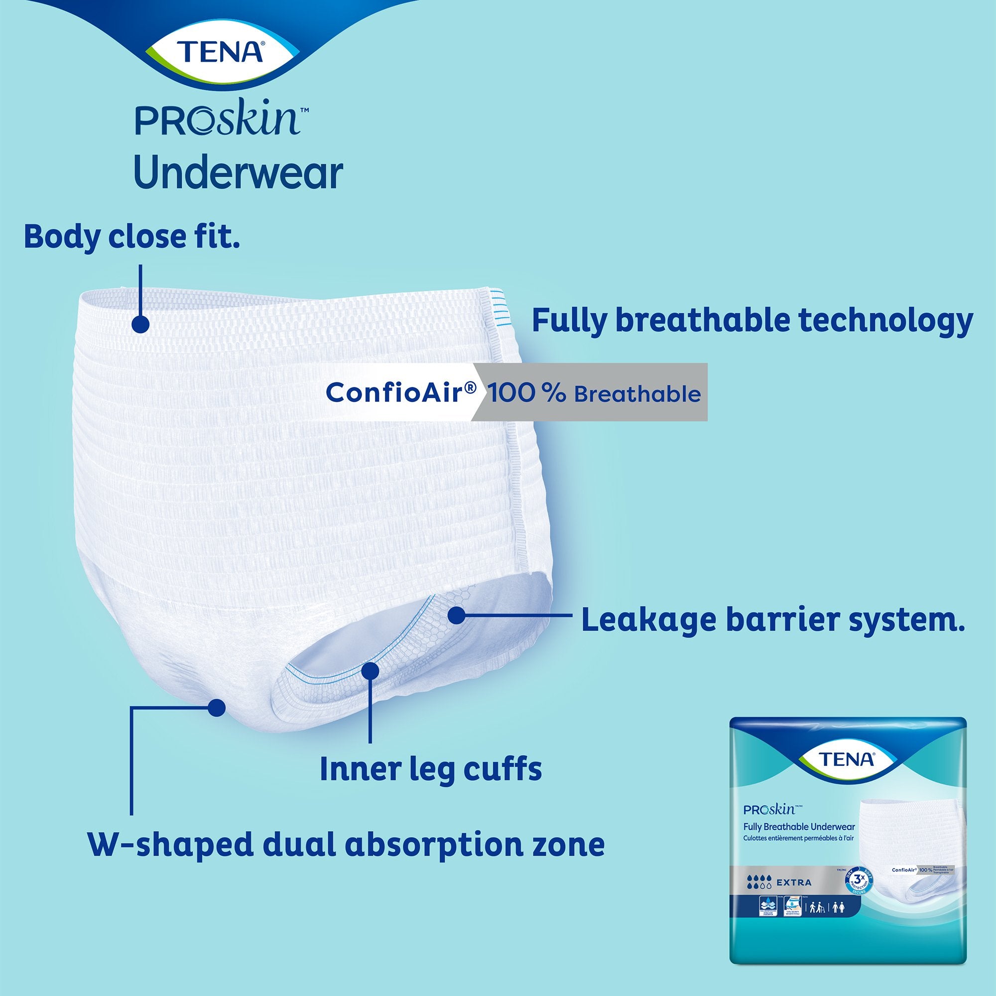 Tena ProSkin Extra Absorbent Underwear, Large