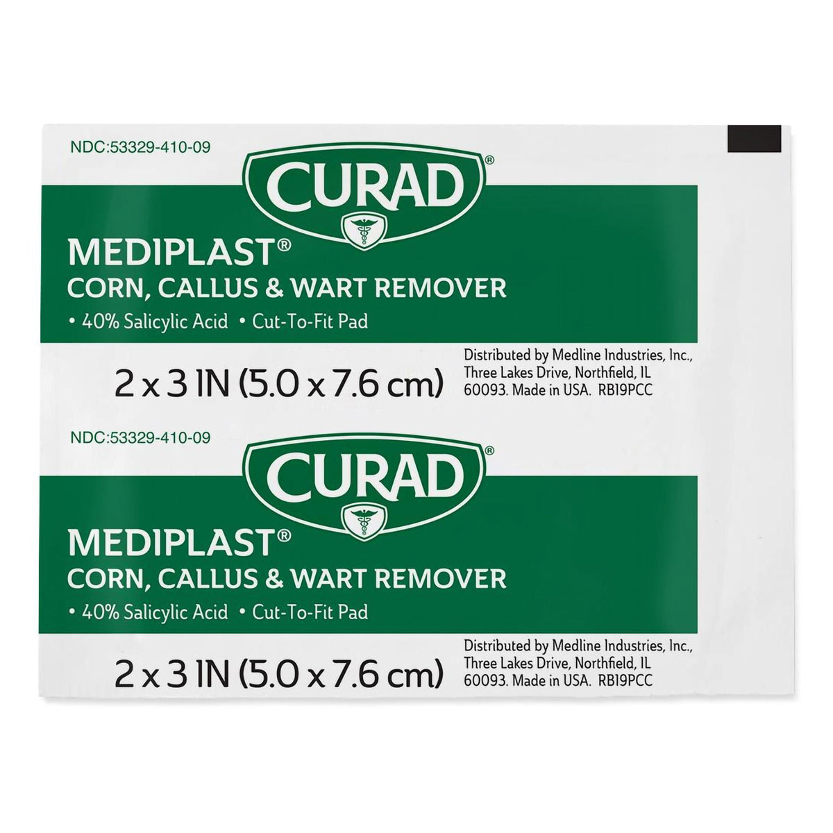Curad® MediPlast® Corn, Callus & Wart Remover Pads — Box of 25