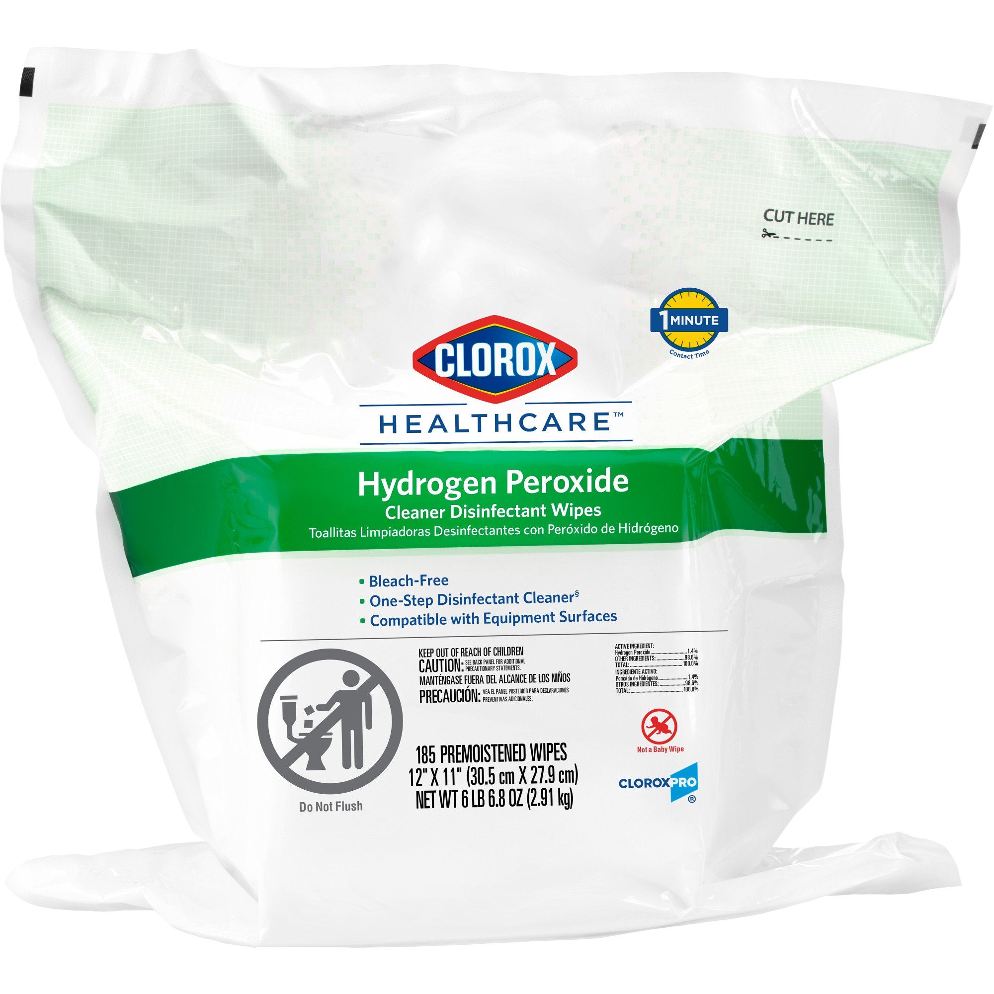 Clorox Hydrogen Peroxide Cleaner Disinfectant Wipes Refill Pouch