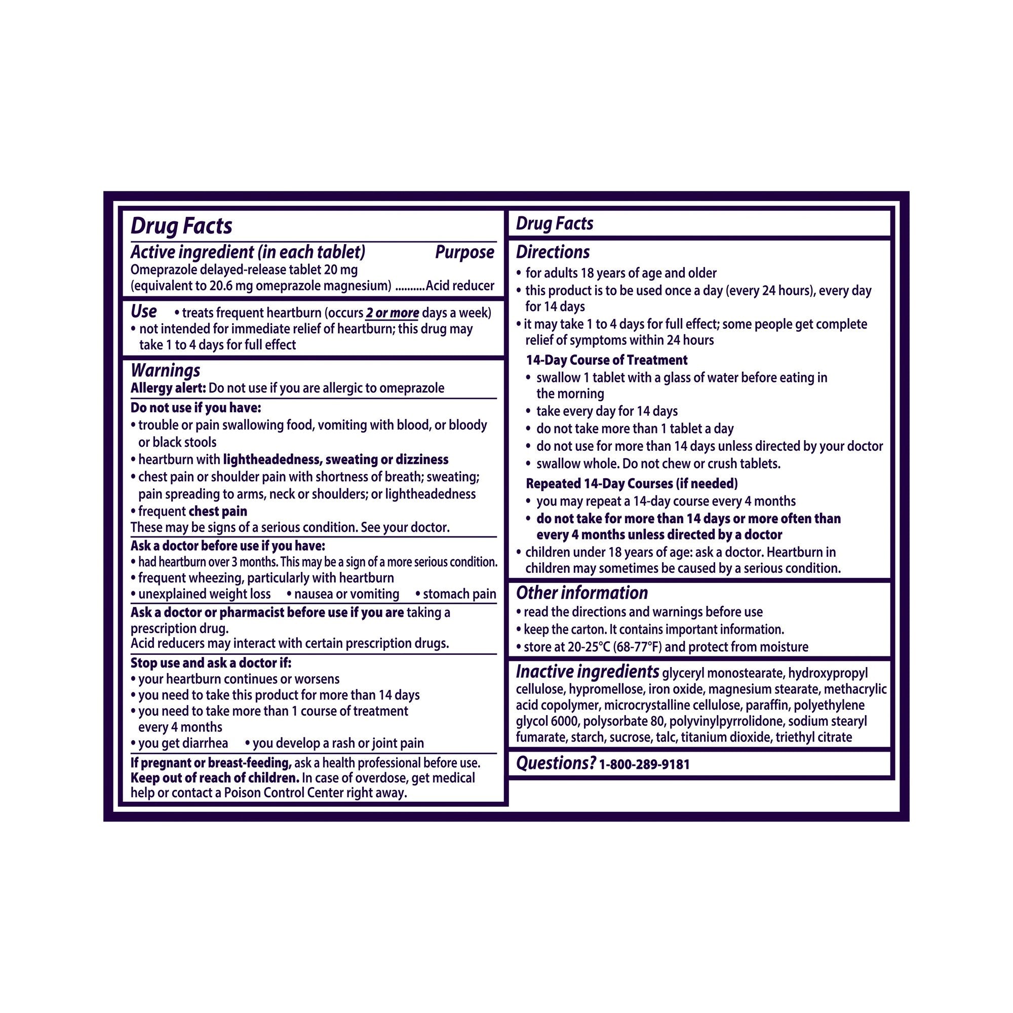 Prilosec OTC 20 mg Acid Reducer Tablets