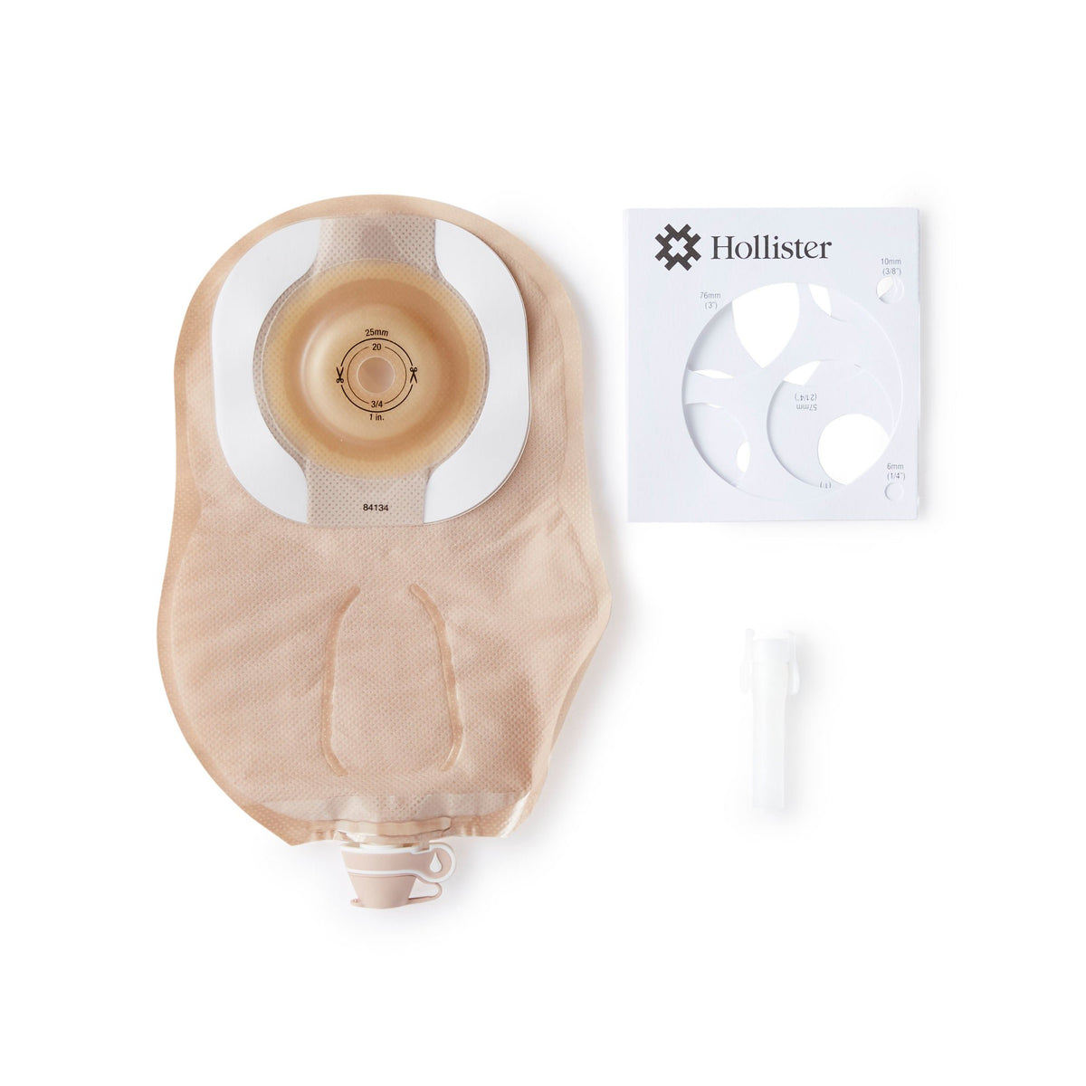 CeraPlus™ Soft Convex 1-Piece Ultra Clear Urostomy Pouch, Cut to fit up to 25 mm — Box of 5